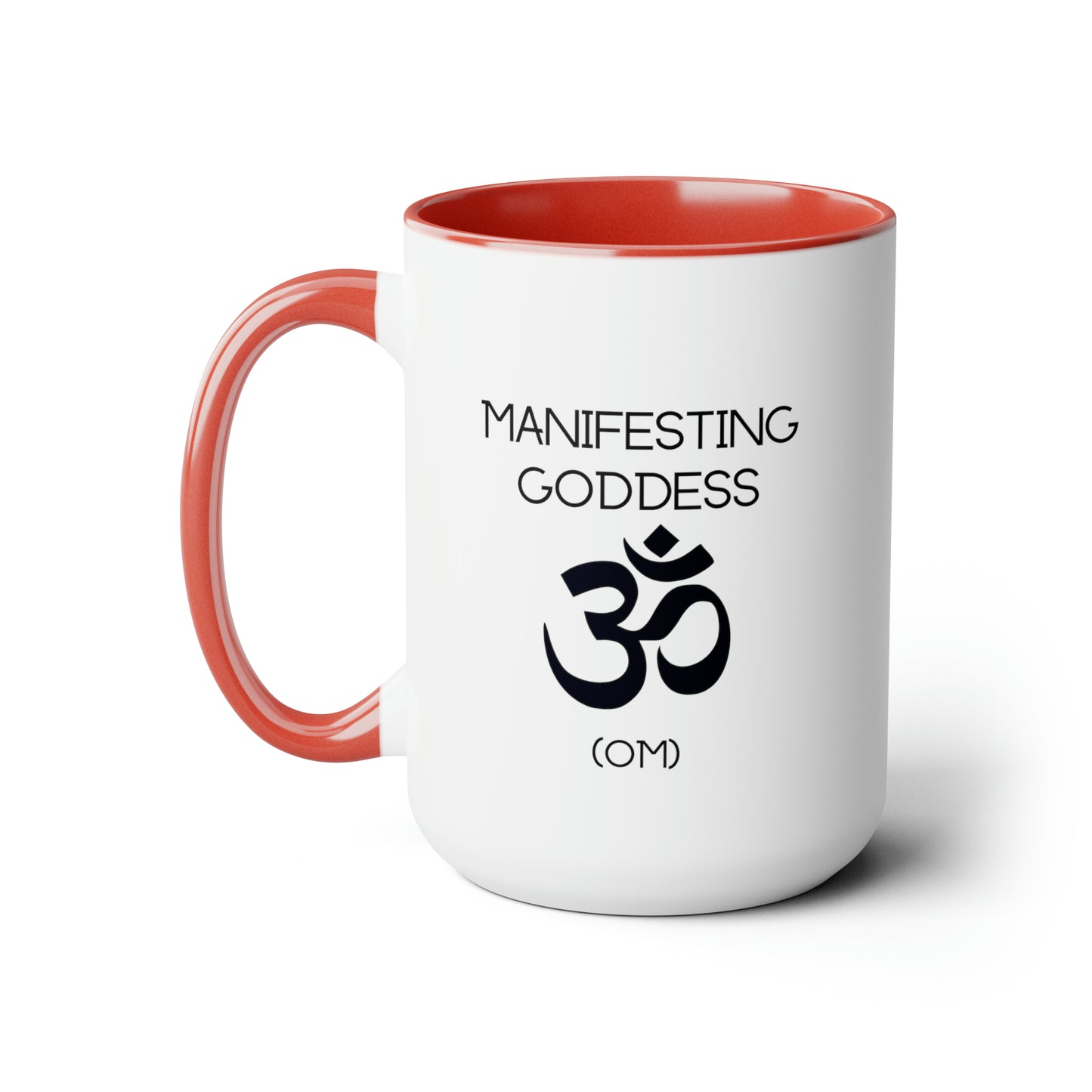 Om Manifesting Goddess - 15oz Large Mugs - Spiritual Coffee Mug, Pink Coffee Mug, Gift for Spiritual Friend, Novelty Coffee Mugs