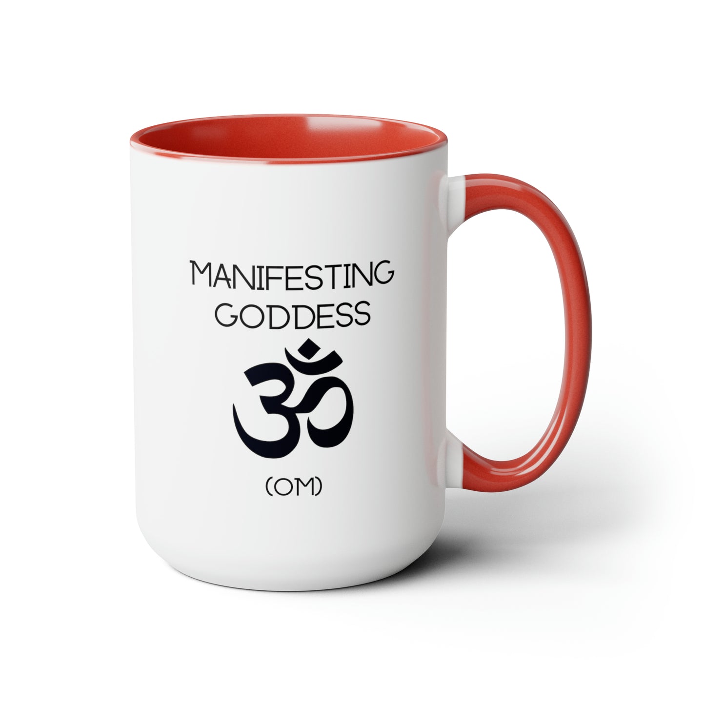 Om Manifesting Goddess - 15oz Large Mugs - Spiritual Coffee Mug, Pink Coffee Mug, Gift for Spiritual Friend, Novelty Coffee Mugs