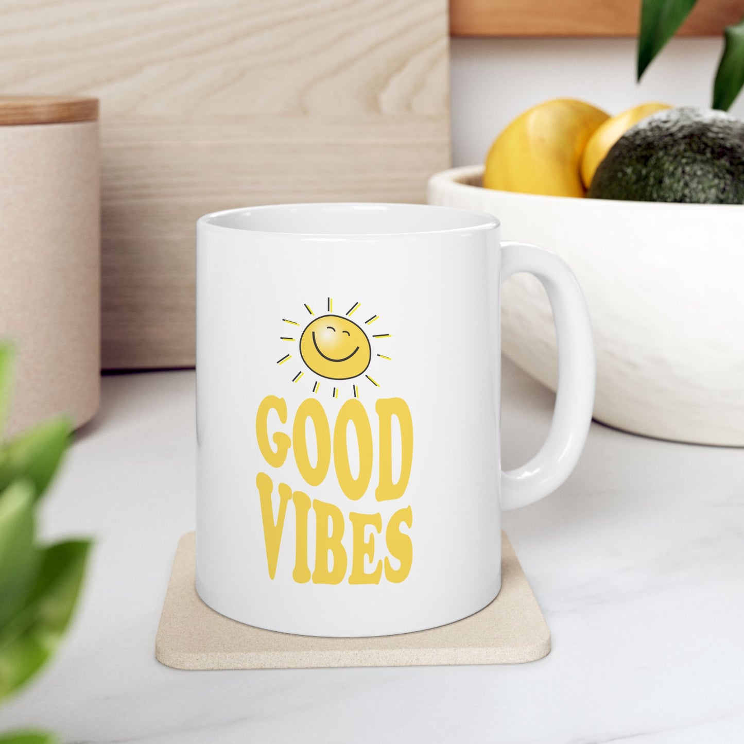 Good Vibes Ceramic Mug - 11oz & 15oz Coffee Cup