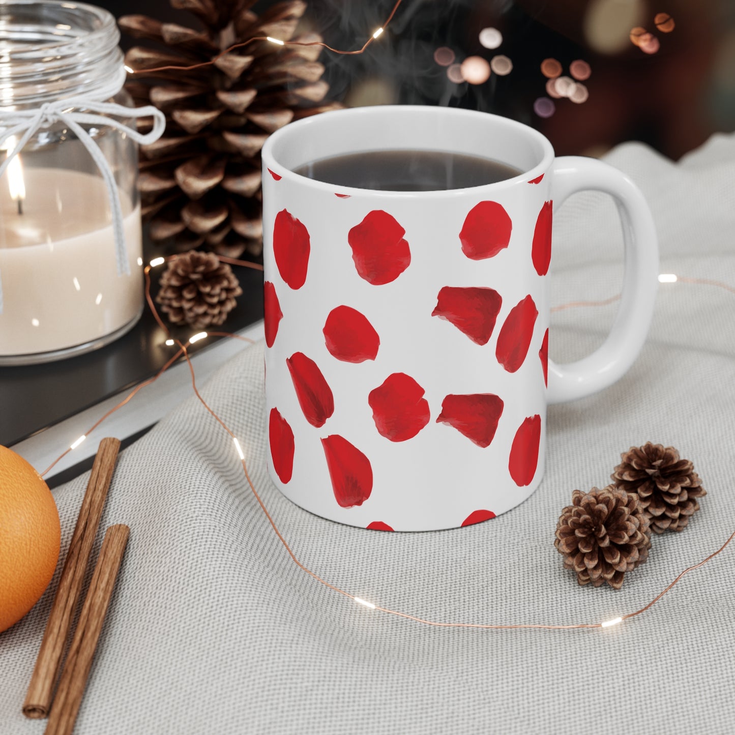 Rose Pattern – 11 oz Valentine’s Day Coffee Mug
