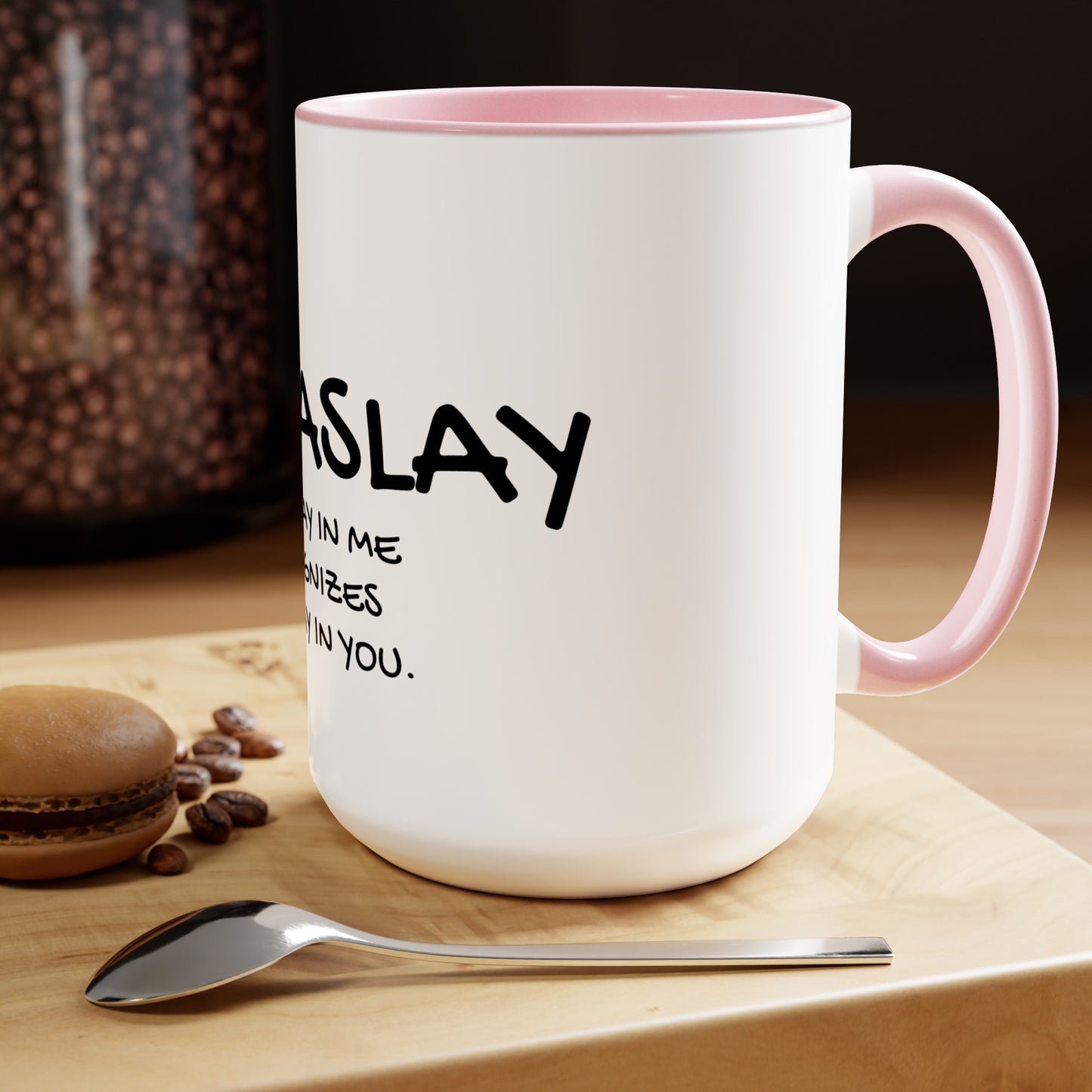 Namaslay - 15oz Large Coffee Mugs - Inspirational Coffee Mug, Funny Coffee Mug, Yoga Sayings, Gift for Women and Men