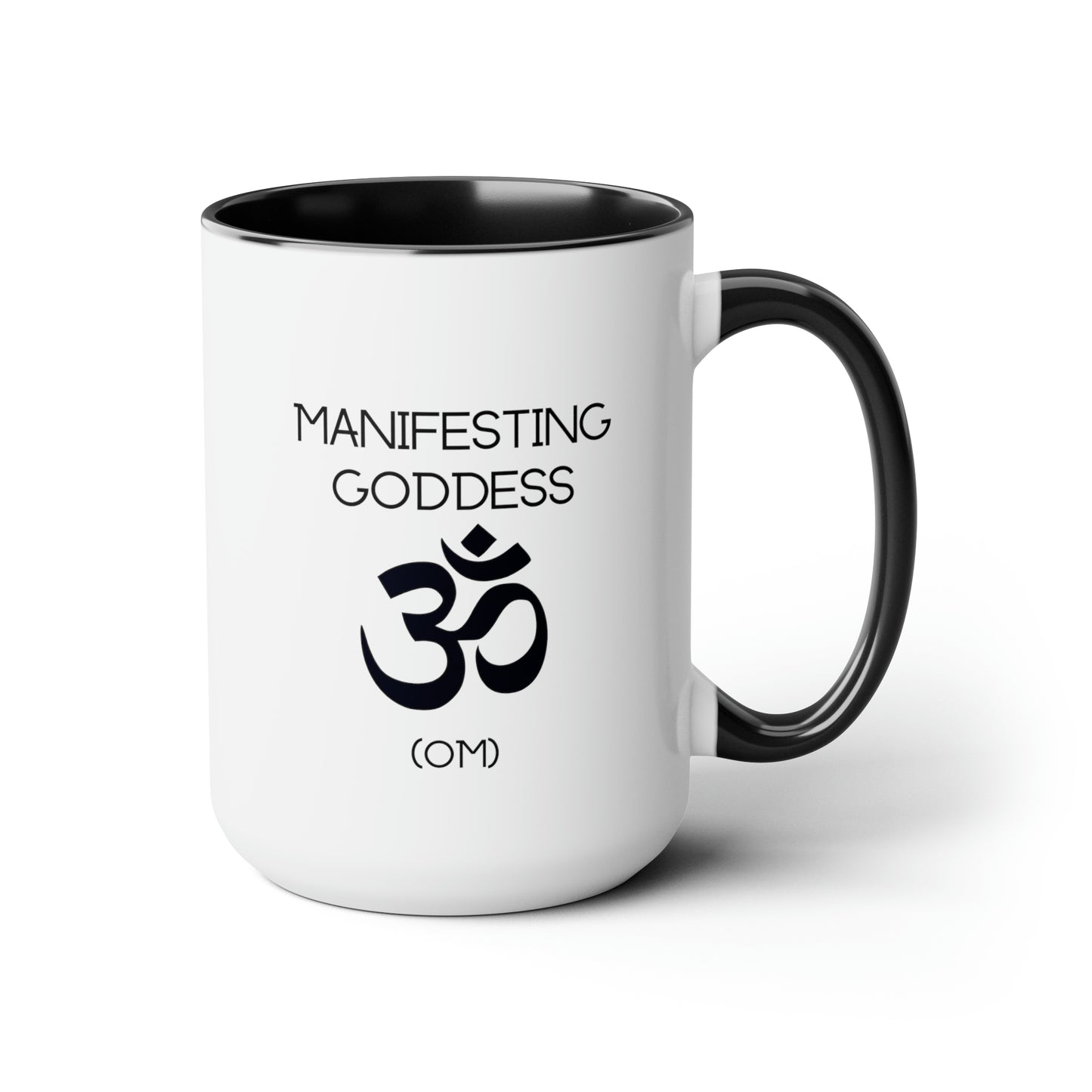 Om Manifesting Goddess - 15oz Large Mugs - Spiritual Coffee Mug, Pink Coffee Mug, Gift for Spiritual Friend, Novelty Coffee Mugs