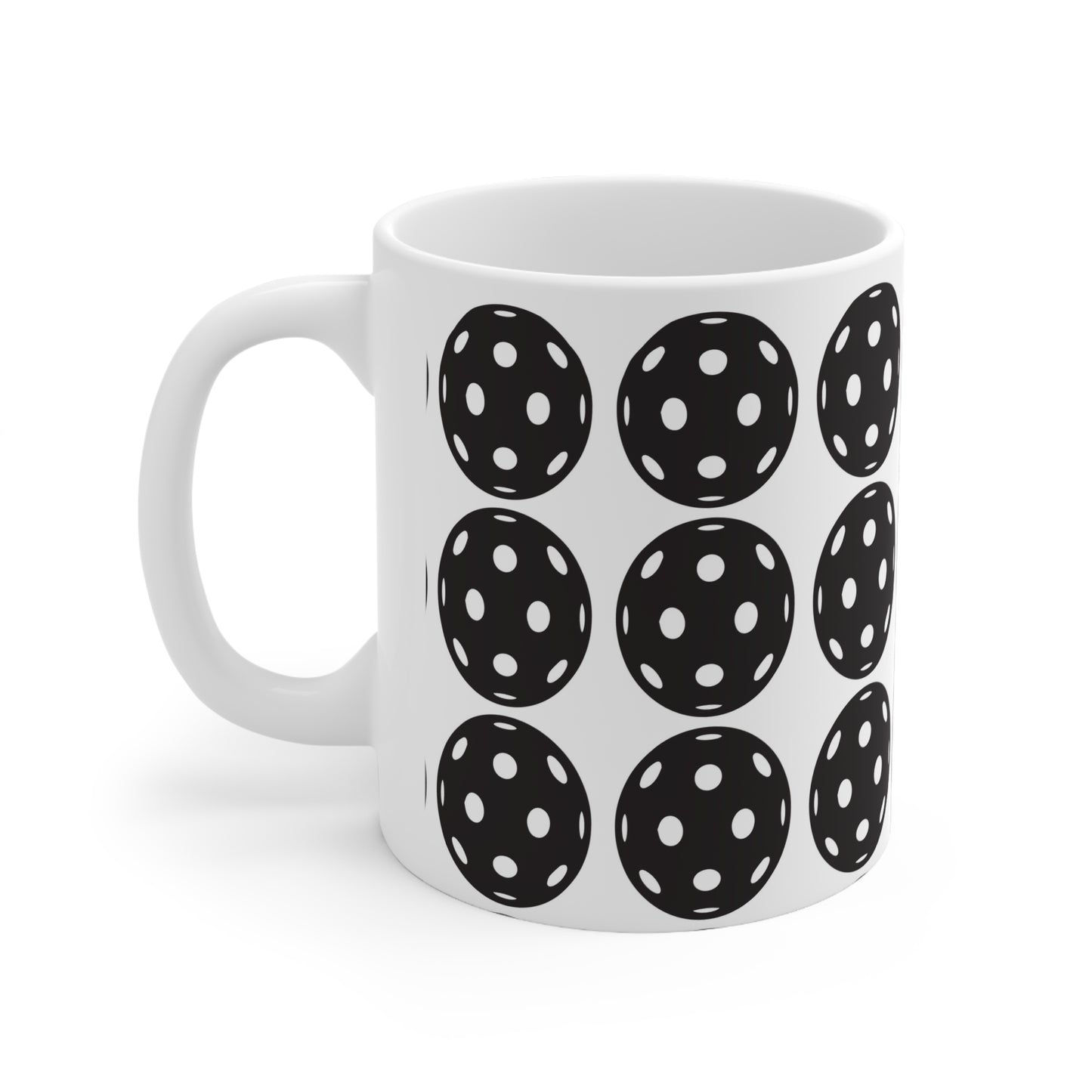 Pickleball Pattern Ceramic Mug, 11oz