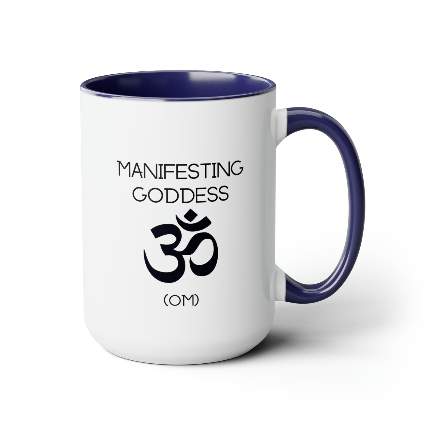 Om Manifesting Goddess - 15oz Large Mugs - Spiritual Coffee Mug, Pink Coffee Mug, Gift for Spiritual Friend, Novelty Coffee Mugs
