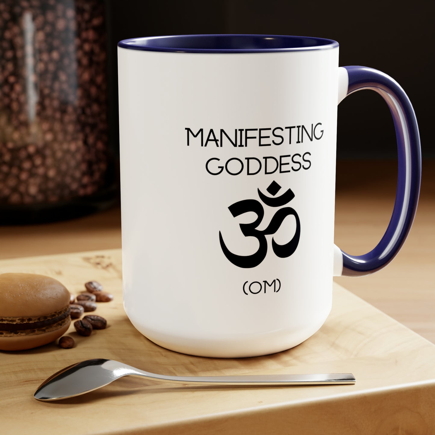Om Manifesting Goddess - 15oz Large Mugs - Spiritual Coffee Mug, Pink Coffee Mug, Gift for Spiritual Friend, Novelty Coffee Mugs
