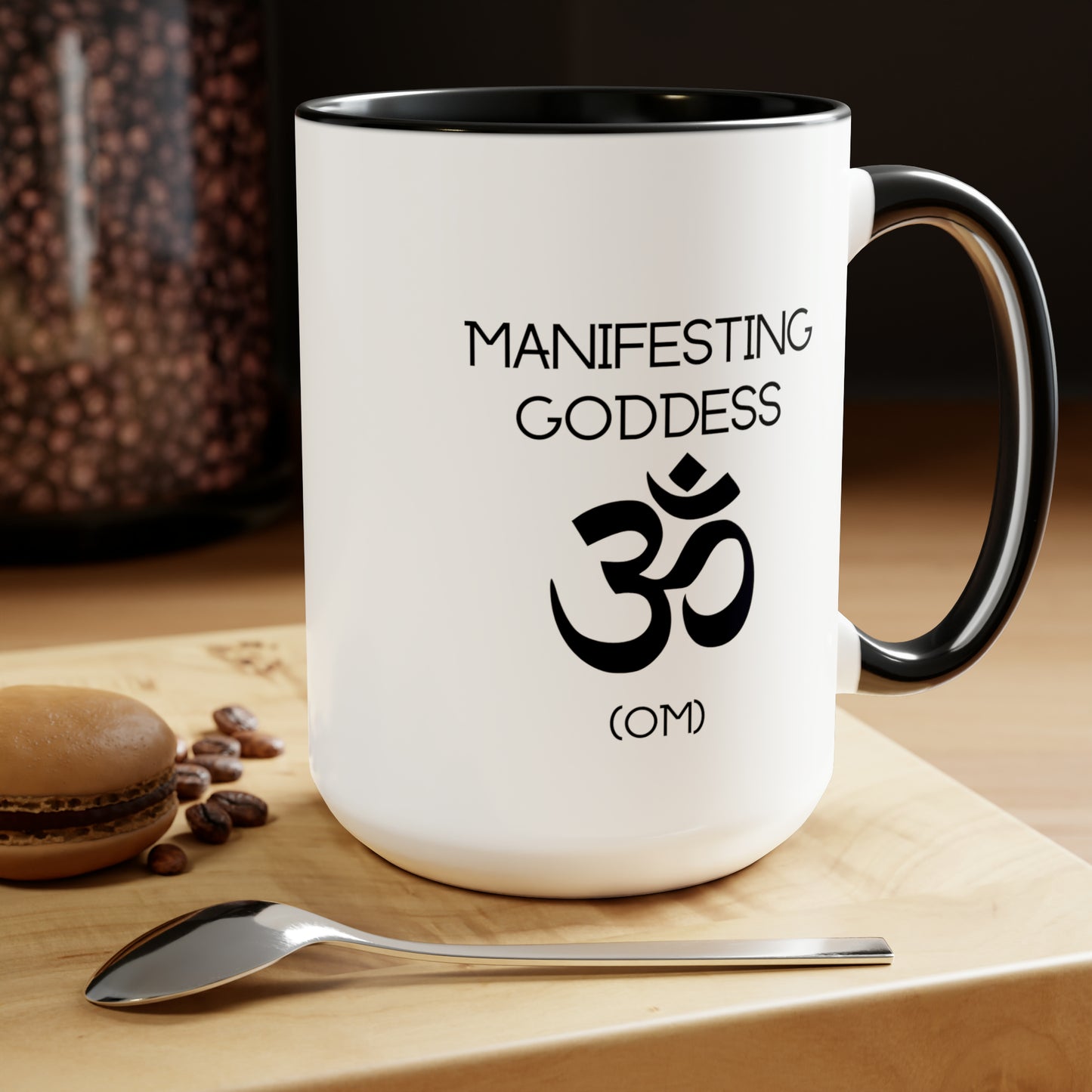 Om Manifesting Goddess - 15oz Large Mugs - Spiritual Coffee Mug, Pink Coffee Mug, Gift for Spiritual Friend, Novelty Coffee Mugs