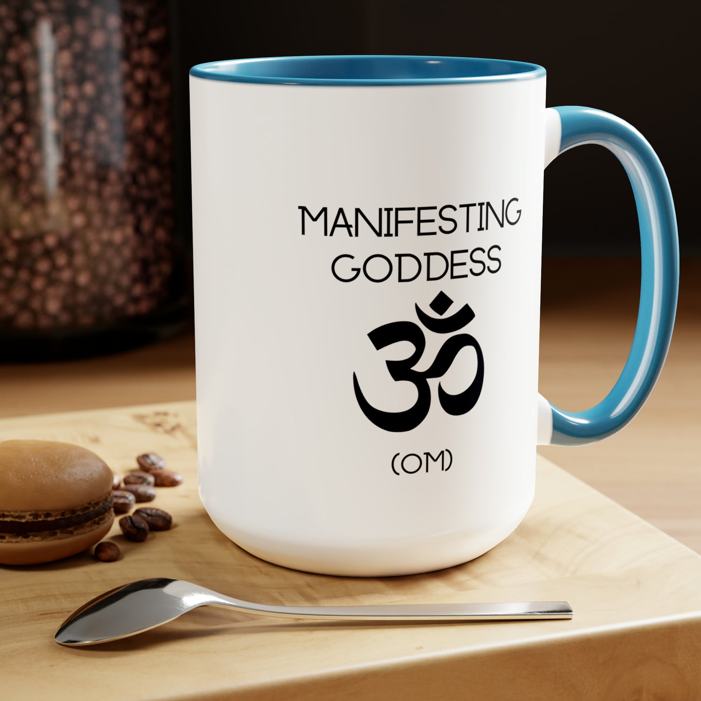 Om Manifesting Goddess - 15oz Large Mugs - Spiritual Coffee Mug, Pink Coffee Mug, Gift for Spiritual Friend, Novelty Coffee Mugs
