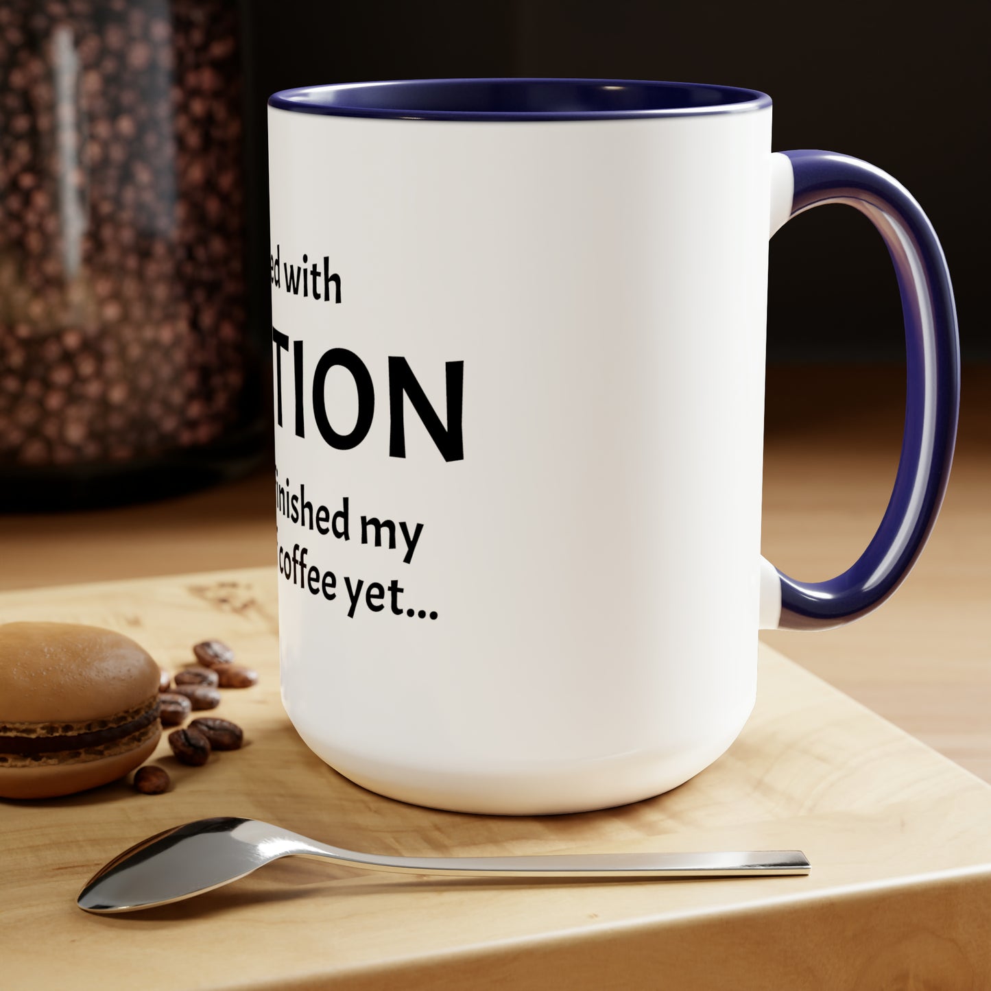 Proceed With Caution... Coffee - 15oz Large Coffee Mugs - Funny Coffee Mug, Mugs With Sayings, Gift for Women and Men, Gift for Him and Her, Humorous Coffee Mug