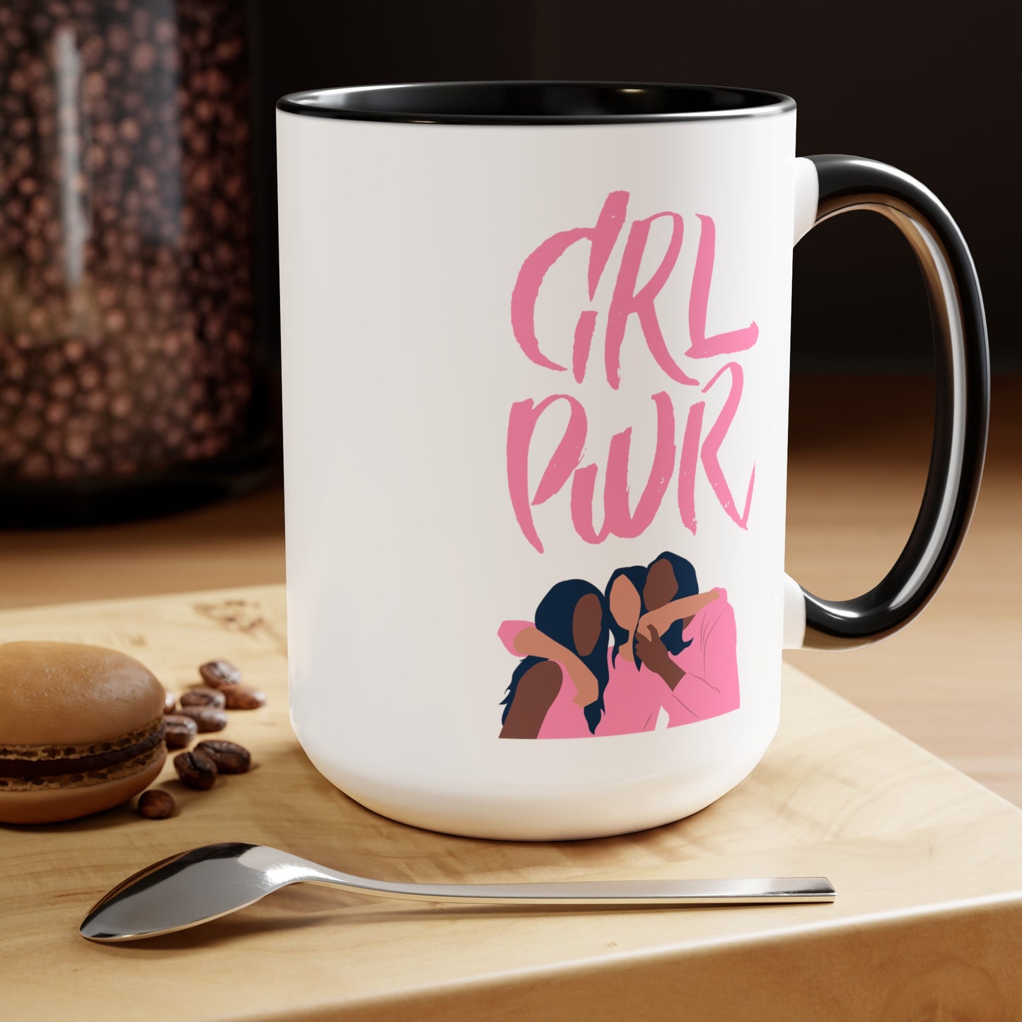 Girl Power - 15oz Large Coffee Mugs - Inspirational Coffee Mug, Gift for Women, Girl Power Gift, Gift for Women's History Month