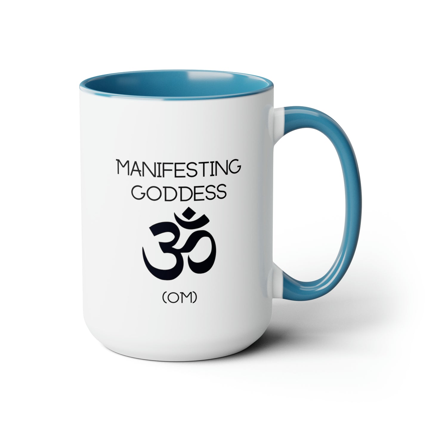 Om Manifesting Goddess - 15oz Large Mugs - Spiritual Coffee Mug, Pink Coffee Mug, Gift for Spiritual Friend, Novelty Coffee Mugs