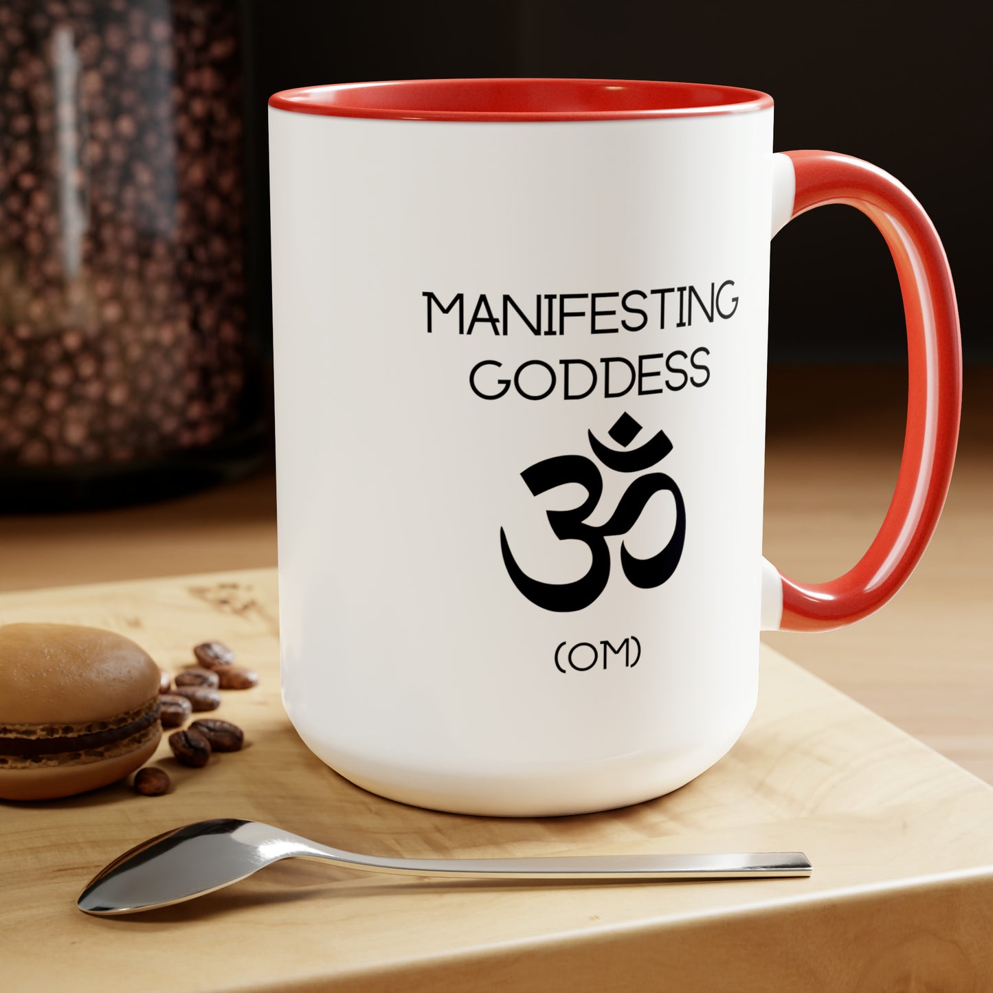 Om Manifesting Goddess - 15oz Large Mugs - Spiritual Coffee Mug, Pink Coffee Mug, Gift for Spiritual Friend, Novelty Coffee Mugs