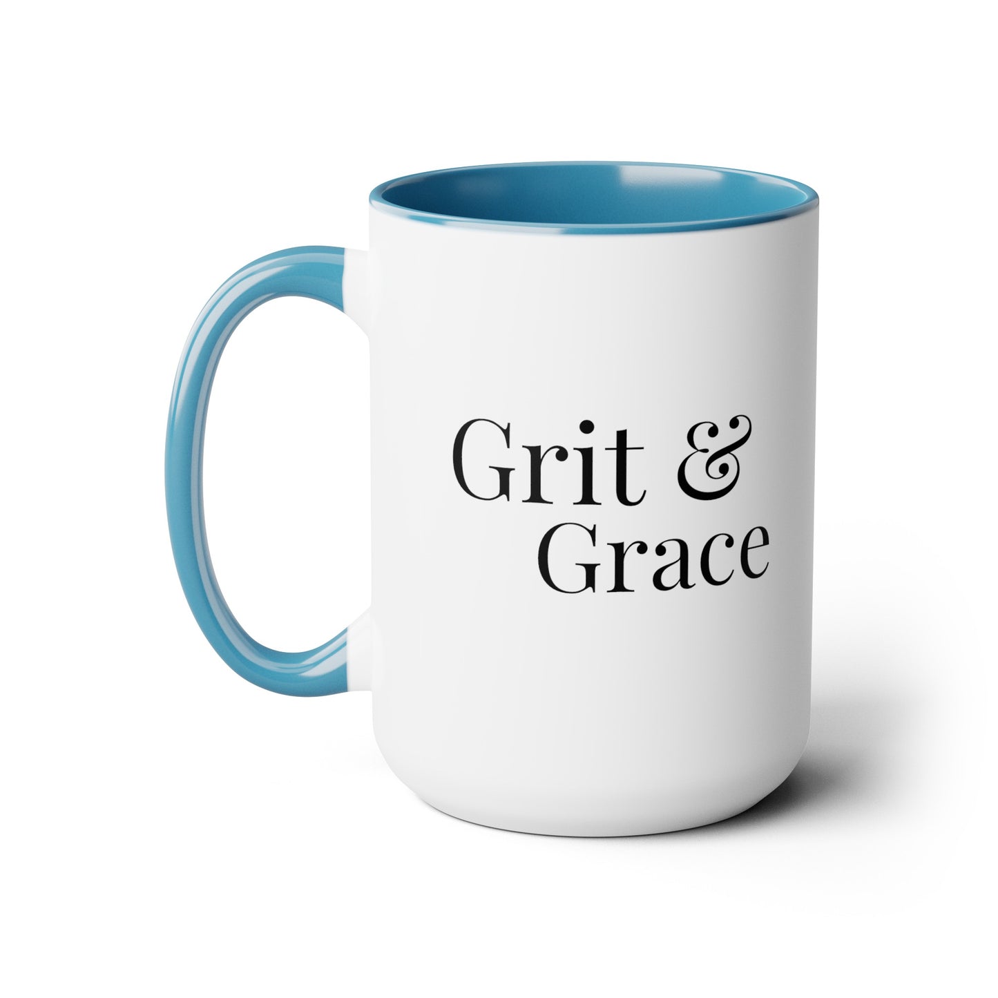 Grit And Grace - 15oz Large Coffee Mugs - Inspirational Coffee Mug, Gift for Women and Men, Persevere Gift, Religious Coffee Mug