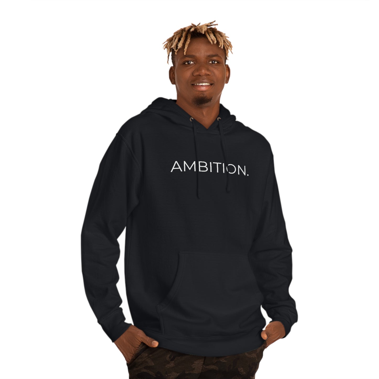 Ambition. - Unisex Hooded Sweatshirt - Motivational Message, Novelty Sweatshirt, Gift Idea, Streetwear Sweatshirt Hoodie