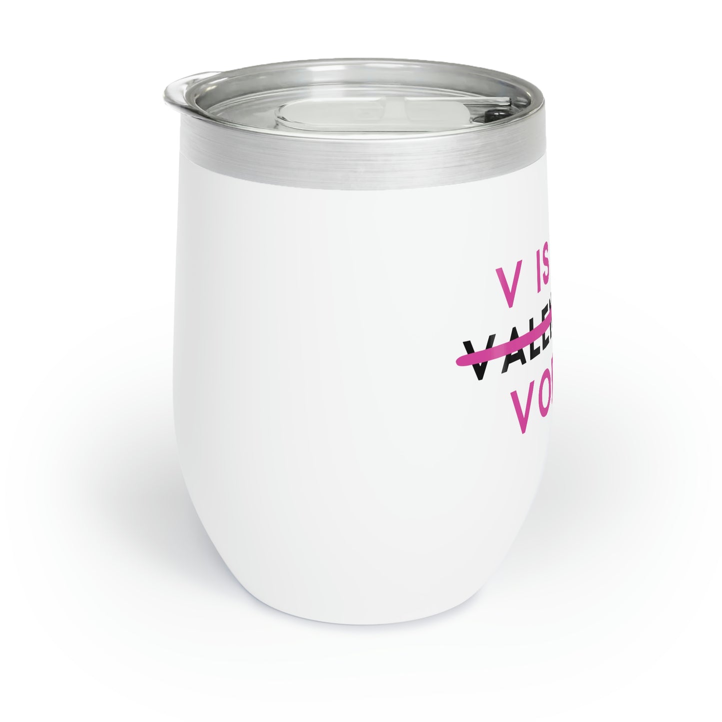 Valentines V Is For Vodka - 12oz Alcohol Tumbler, Vodka Tumbler Funny Birthday Gag Gift, Insulated Cup for Alcohol