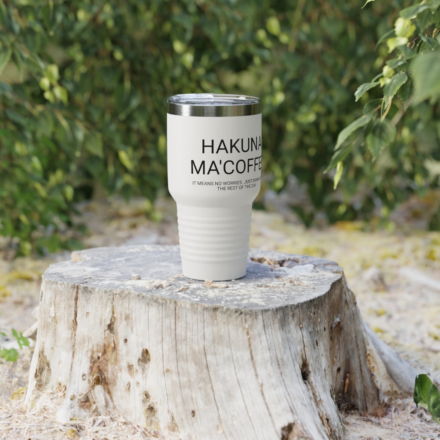 Hakuna Ma'coffee - XL Shatterproof Travel Tumbler, 30oz - Engraved Tumbler, Funny Mug Gift, Funny Travel Mug, Funny Tumbler Gift, Gift for Friends, Adult Tumbler Gift