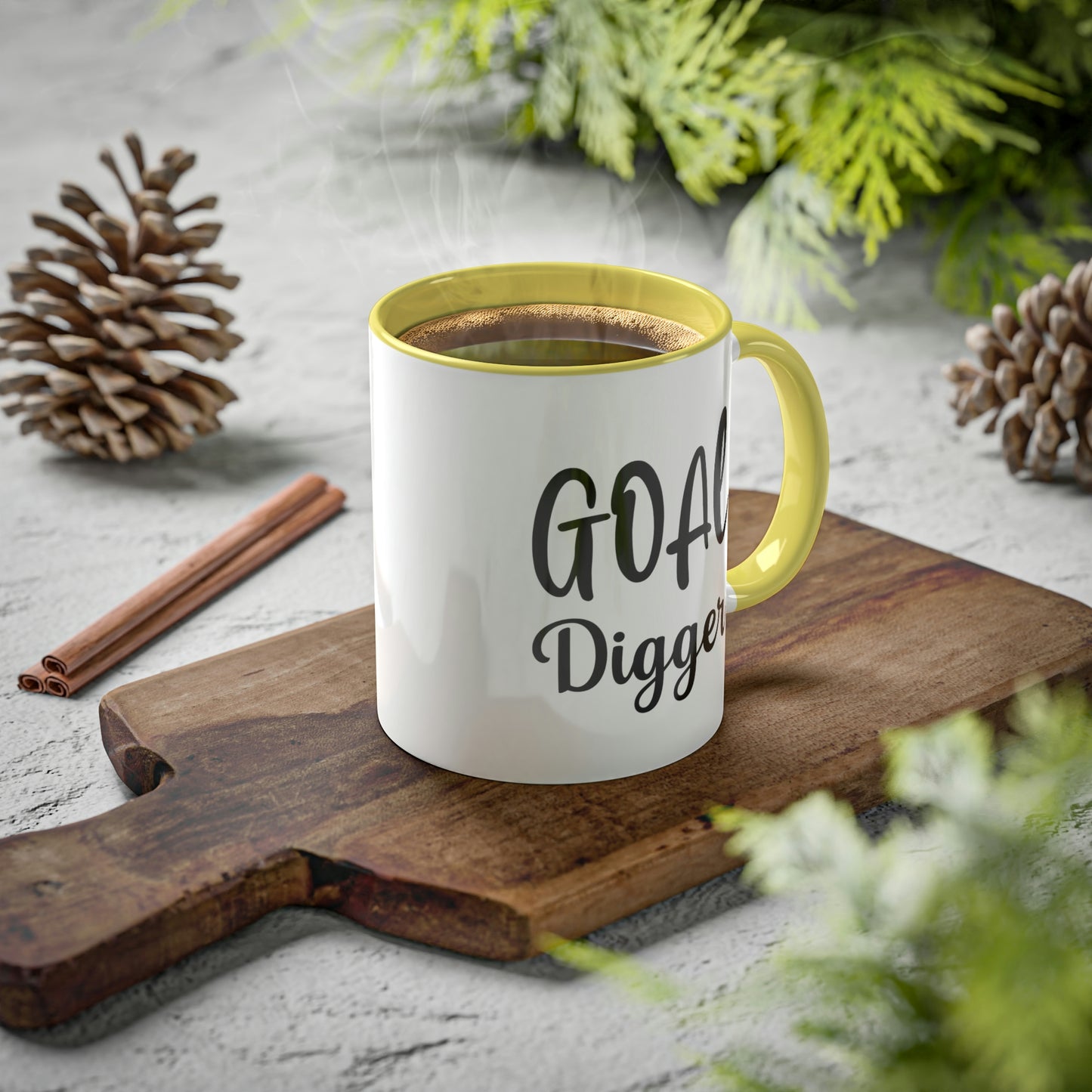 Goal Digger -11oz Coffee Mug - Mug for Ambition, Pink Coffee Mug for Coffee Lover, Mug for Goals, Gift for Boss