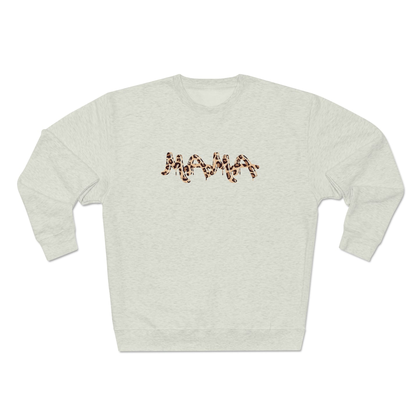 Mama (leopard) - Premium Crewneck Sweatshirt - Gift for Mama, Mother's Day gift, Gift for leopard Lover Mom, Mama Sweatshirt