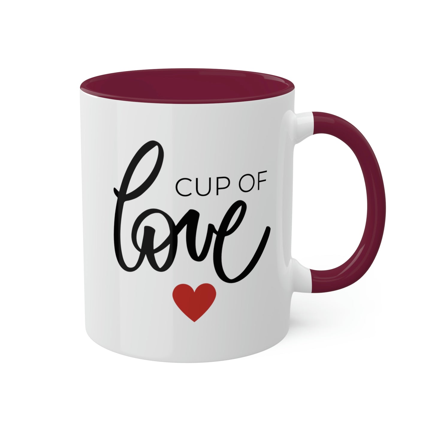 Cup of Love -11oz Coffee Mug - Gift for Mom, Pink Coffee Mug, Mug with Love, Gift for Wife, Mug for Girlfriend, Love You Mug