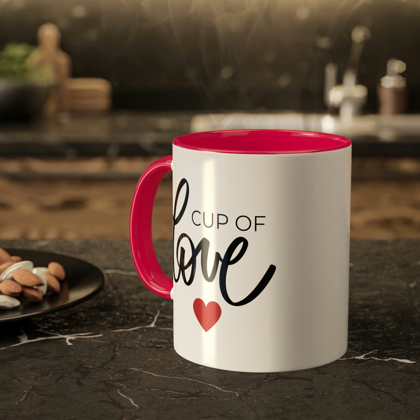 Cup of Love -11oz Coffee Mug - Gift for Mom, Pink Coffee Mug, Mug with Love, Gift for Wife, Mug for Girlfriend, Love You Mug