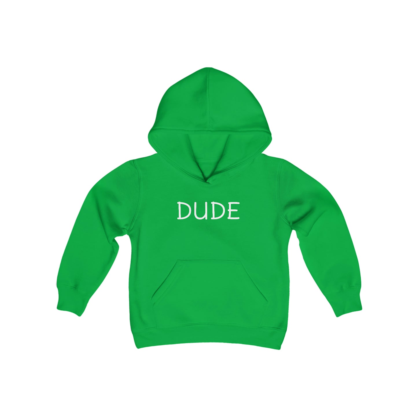 DUDE - Big Kid - Youth Heavy Blend Hooded Sweatshirt Funny gift for Kids, Humorous Gift for Kids, Funny Streetwear Hoodie