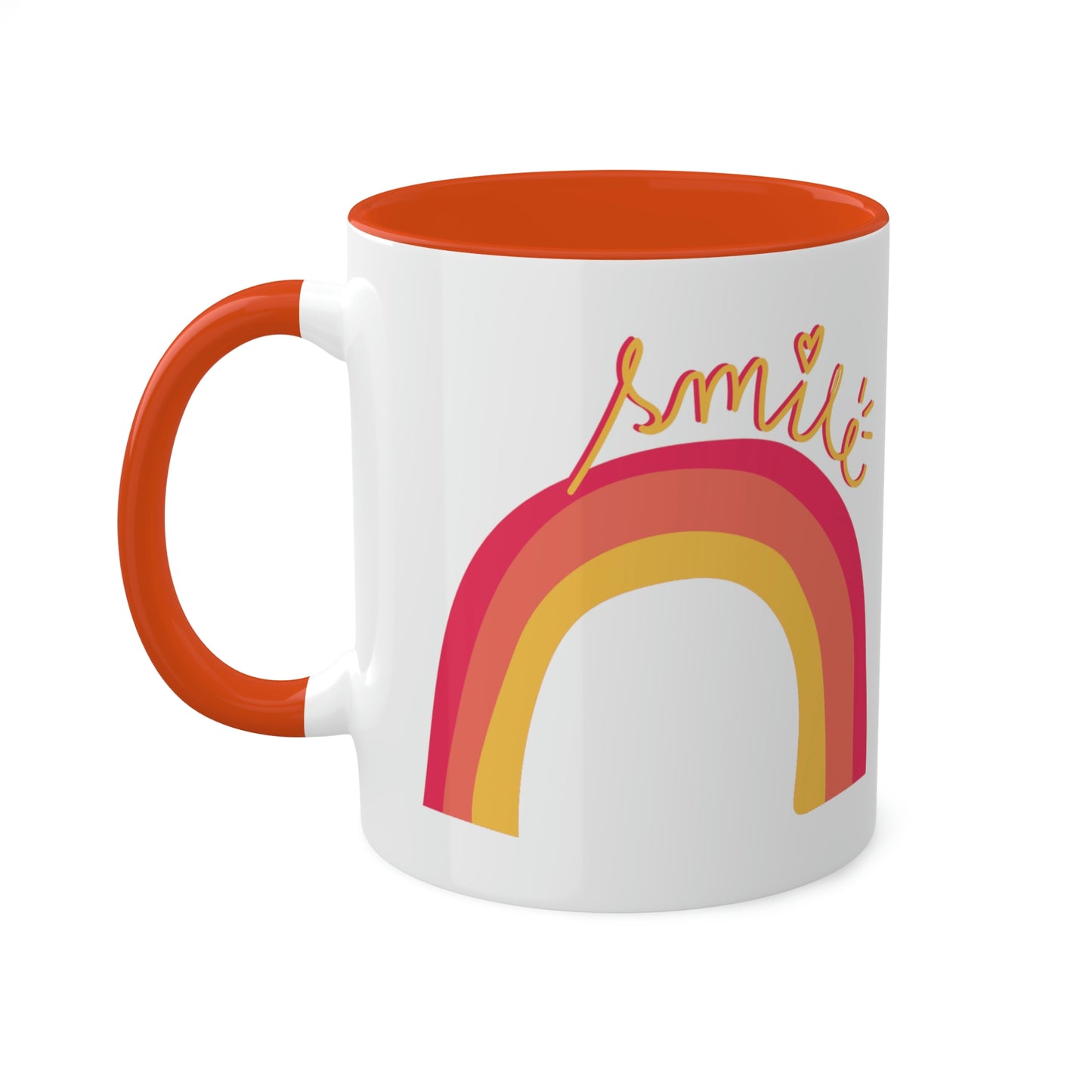 Smile - 11oz Coffee Mug, Novelty Mug, Gift for your Girlfriends, Good Vibes Gift, Sunshine Rainbow Coffee Cup