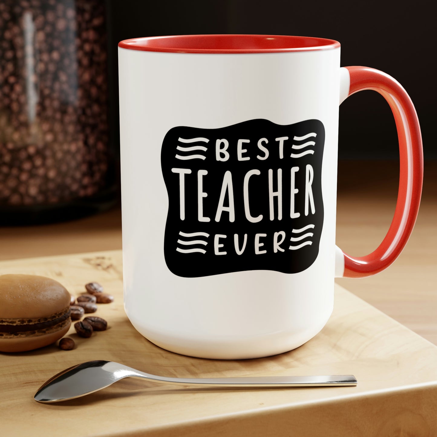 Best Teacher Ever (blck) - 15oz Coffee Mug, Favorite Teacher, Best Teacher, Gift for Teachers Week, Pink Mug for Teacher