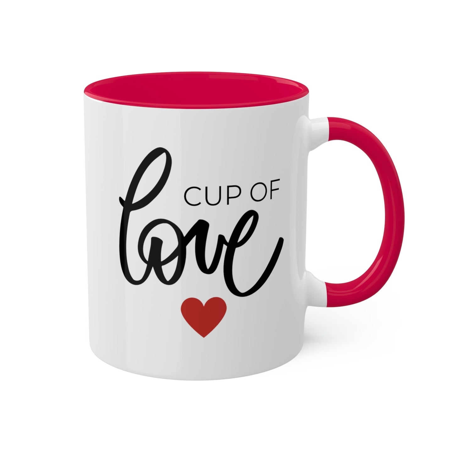 Cup of Love -11oz Coffee Mug - Gift for Mom, Pink Coffee Mug, Mug with Love, Gift for Wife, Mug for Girlfriend, Love You Mug