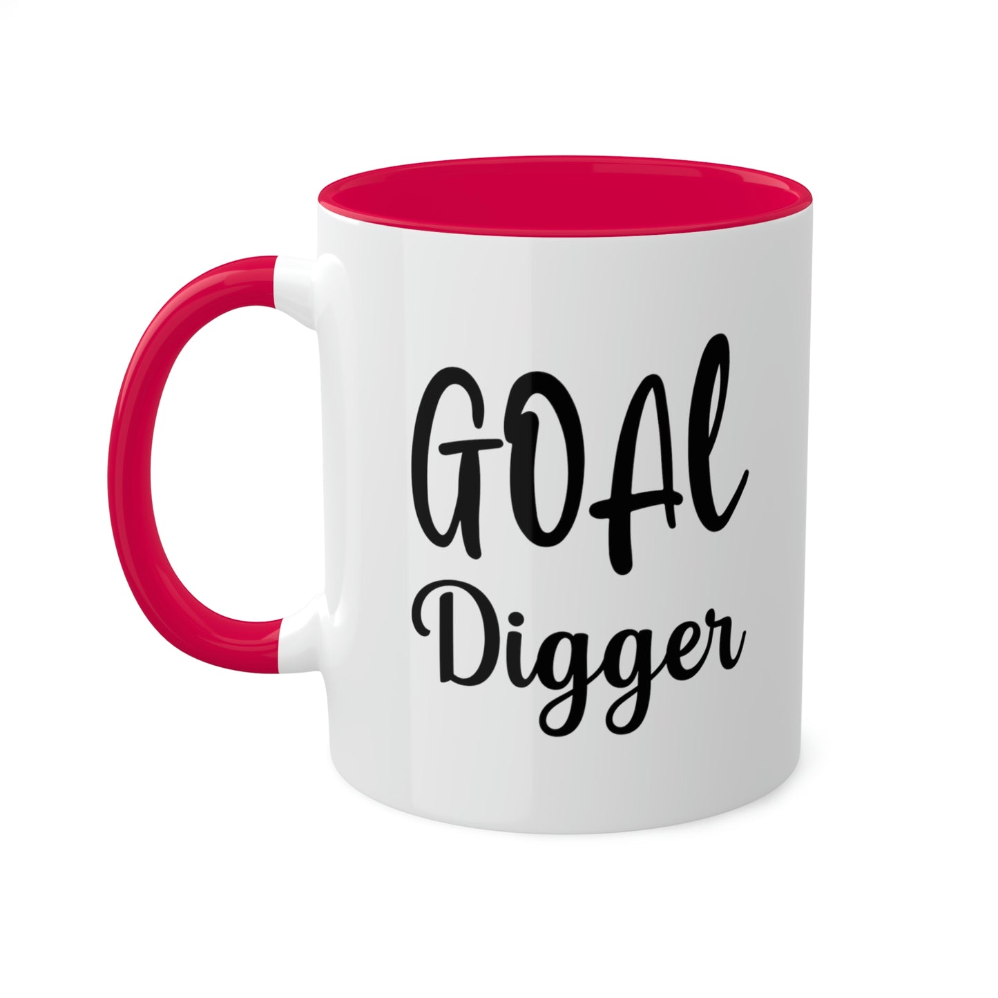 Goal Digger -11oz Coffee Mug - Mug for Ambition, Pink Coffee Mug for Coffee Lover, Mug for Goals, Gift for Boss