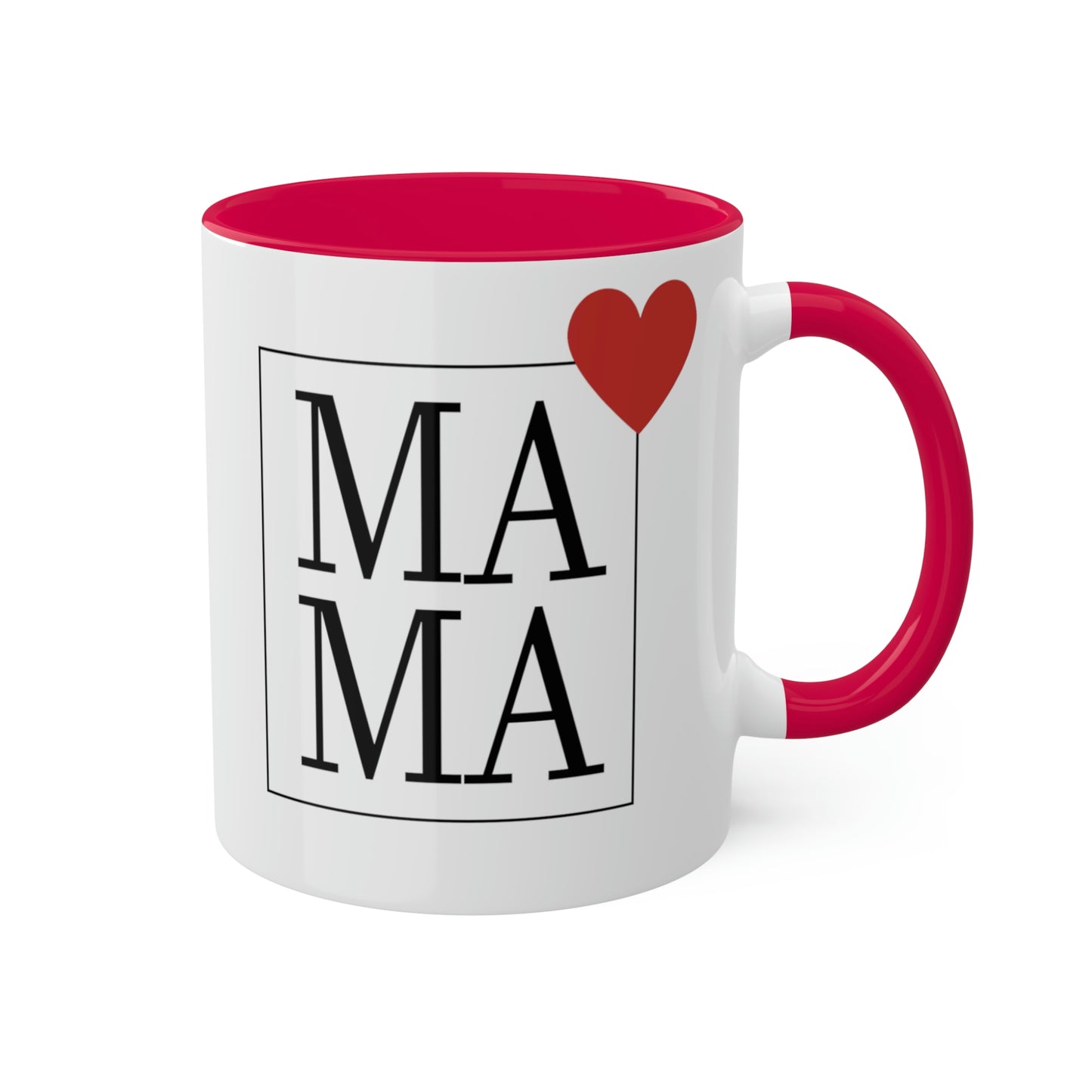 Mama (heart) - 11oz Coffee Mug, Novelty Mug for Mama, Mother's Day Gift, Love Mama Coffee Cup, Gift for Mama, Pink Coffee Mug