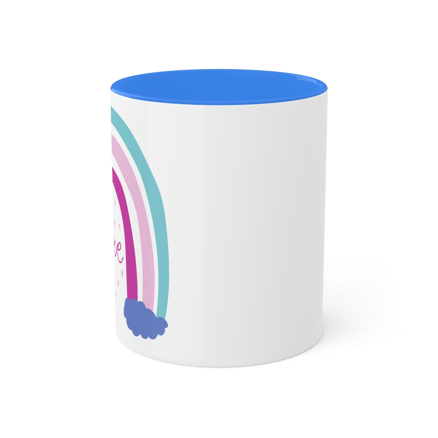 Rainbow Love - 11oz Coffee Mug, Novelty Mug, Gift for your Girlfriends, Valentines Gift, Rainbow Coffee Cup