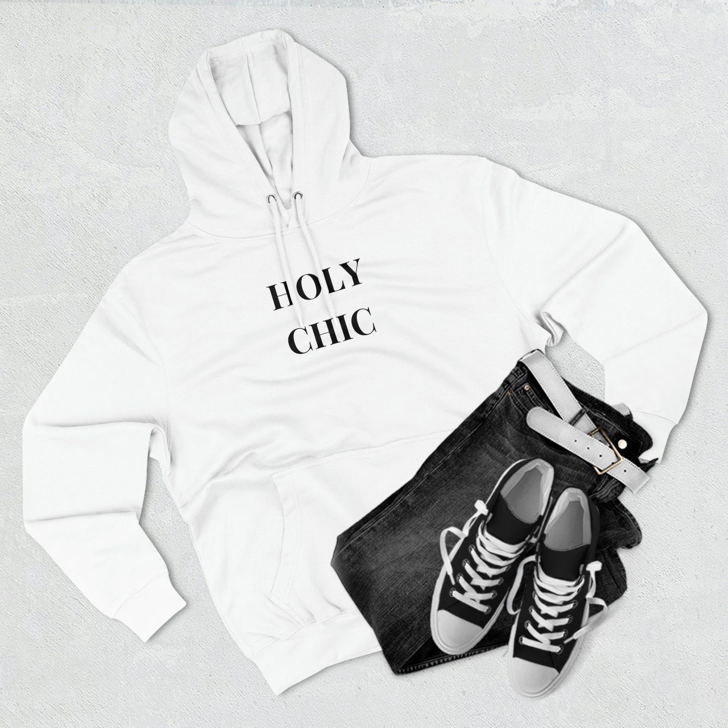 Holy Chic - Unisex Premium Pullover Hoodie - feminine classy Hoodie, Gift for Fashionable Friend, Gift for Stylish Friend