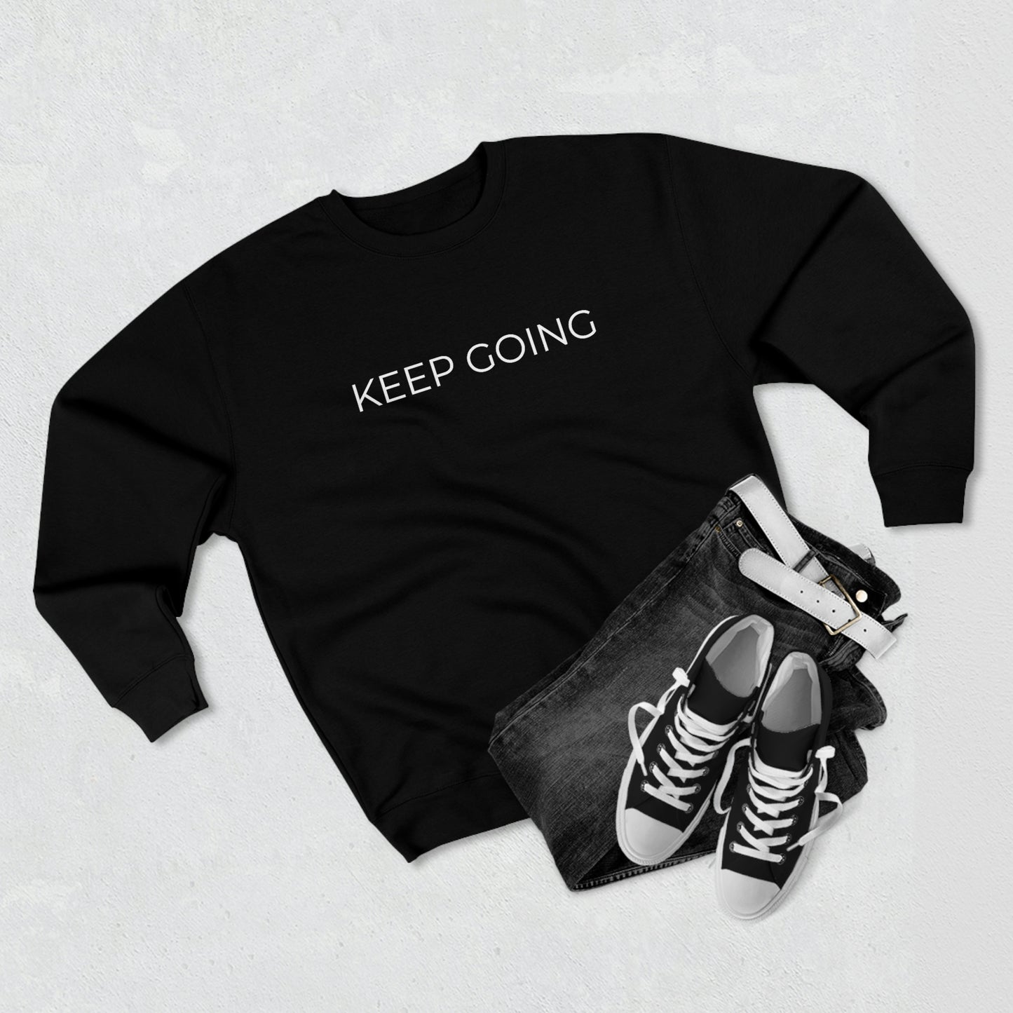 Keep Going Your Only Limit Is You - Premium Crewneck Sweatshirt - Motivational Gift, Inspirational Message, Empowering Gift, Streetwear