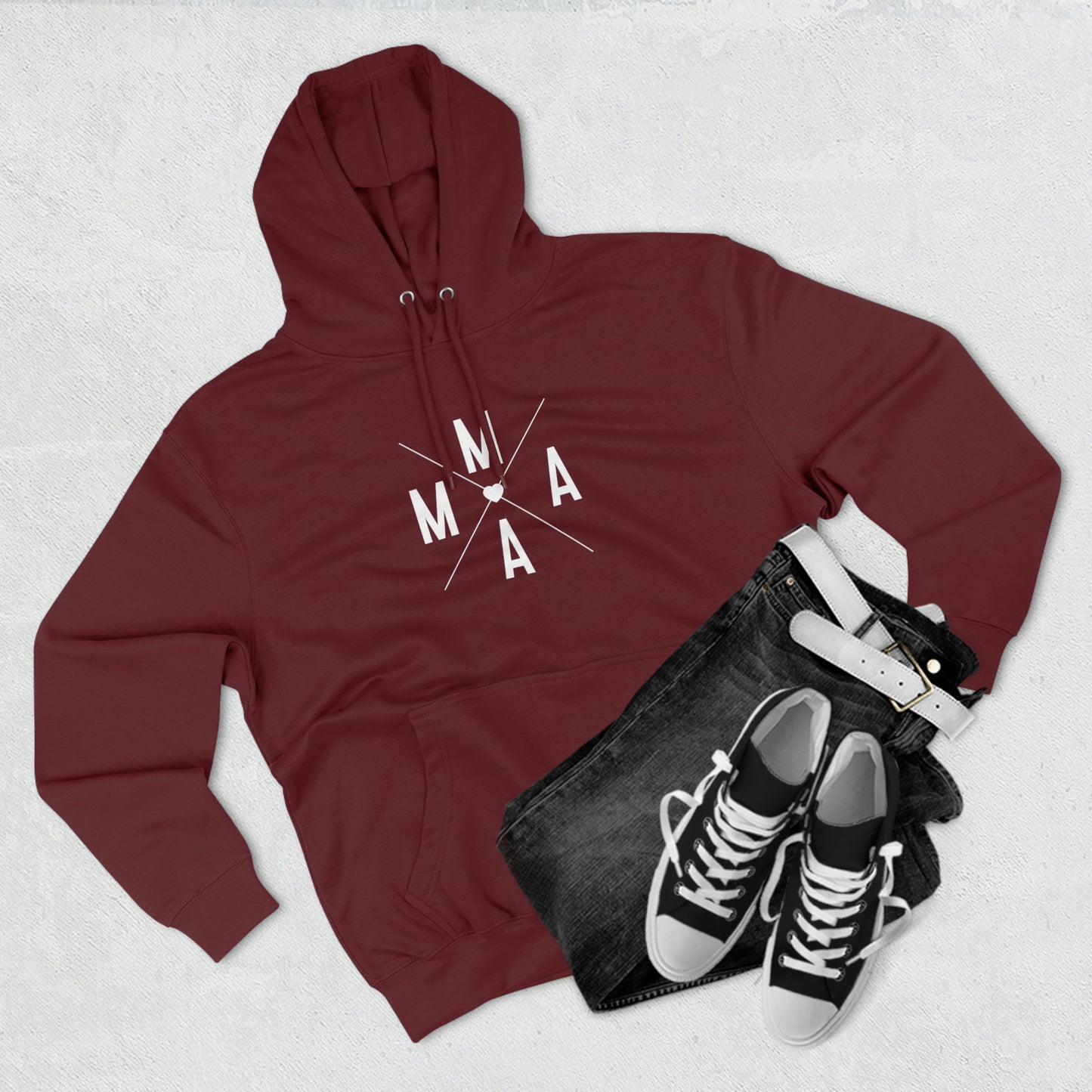 Mama (x) - Unisex Premium Pullover Hoodie - Mother's Day Gift, Novelty Hoodie for Mom, Gift for Mama