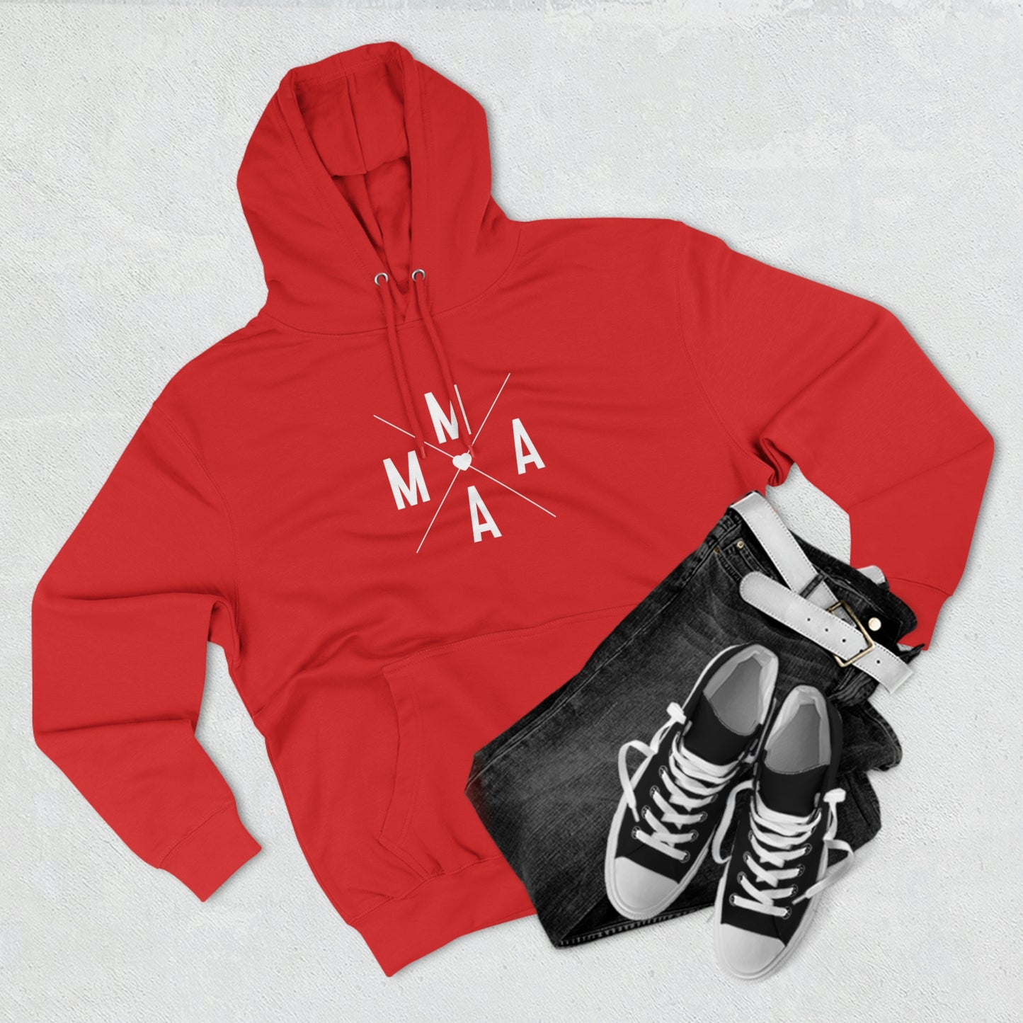 Mama (x) - Unisex Premium Pullover Hoodie - Mother's Day Gift, Novelty Hoodie for Mom, Gift for Mama
