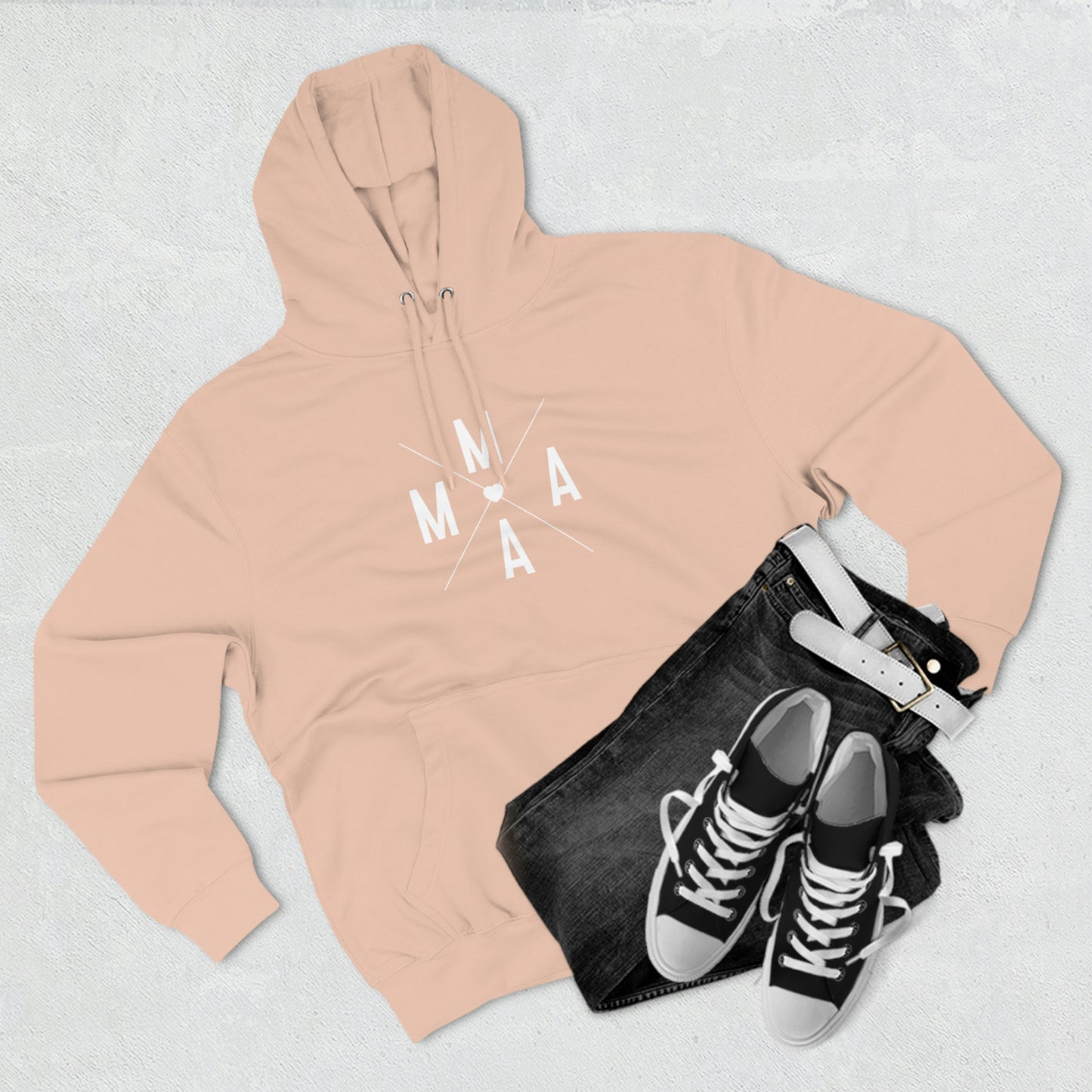 Mama (x) - Unisex Premium Pullover Hoodie - Mother's Day Gift, Novelty Hoodie for Mom, Gift for Mama