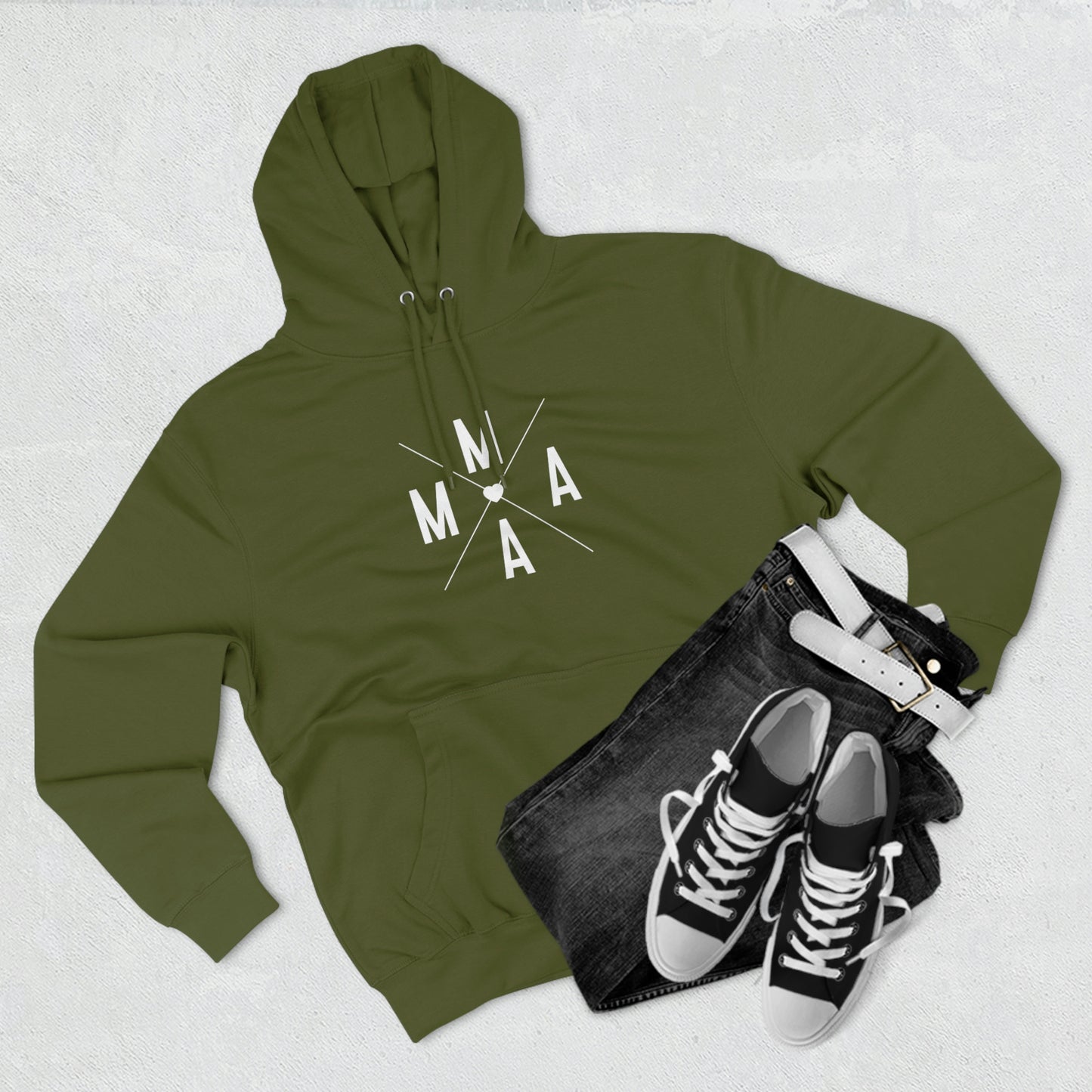 Mama (x) - Unisex Premium Pullover Hoodie - Mother's Day Gift, Novelty Hoodie for Mom, Gift for Mama
