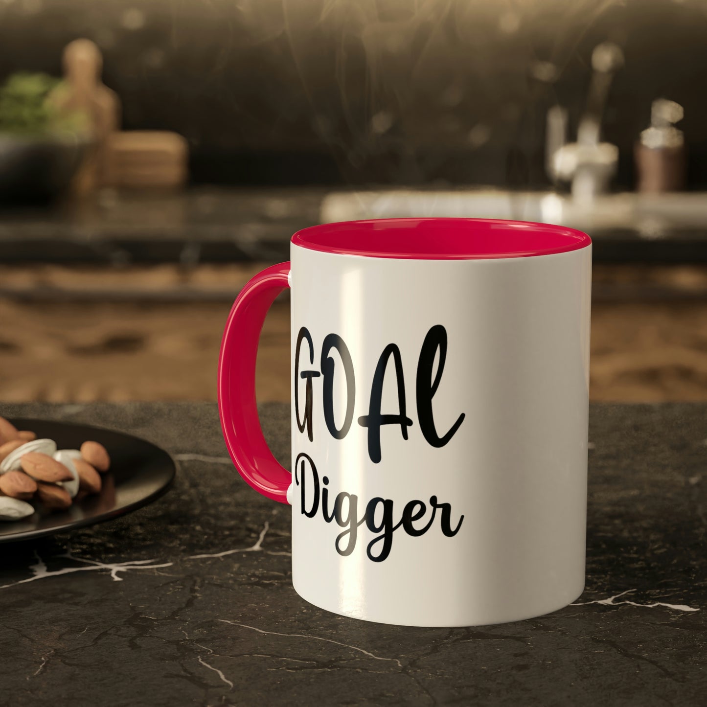 Goal Digger -11oz Coffee Mug - Mug for Ambition, Pink Coffee Mug for Coffee Lover, Mug for Goals, Gift for Boss