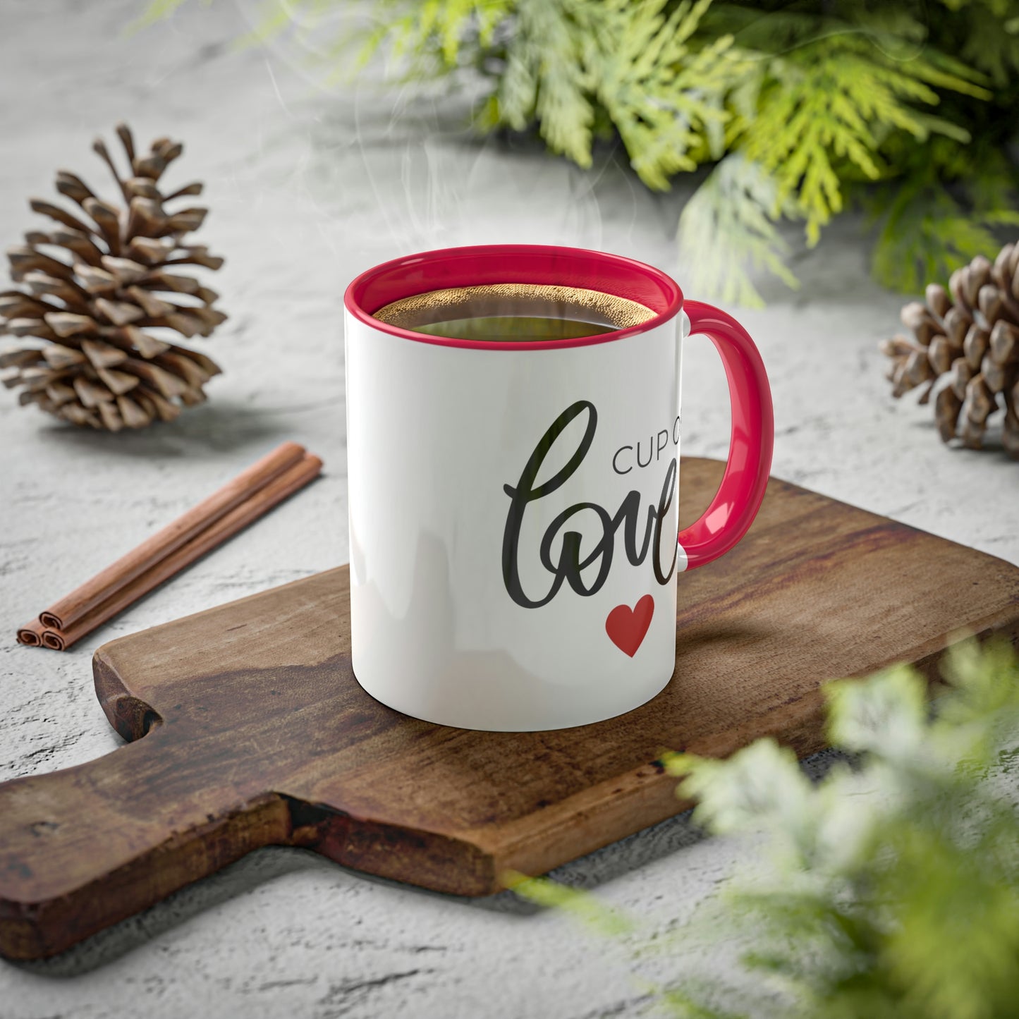 Cup of Love -11oz Coffee Mug - Gift for Mom, Pink Coffee Mug, Mug with Love, Gift for Wife, Mug for Girlfriend, Love You Mug