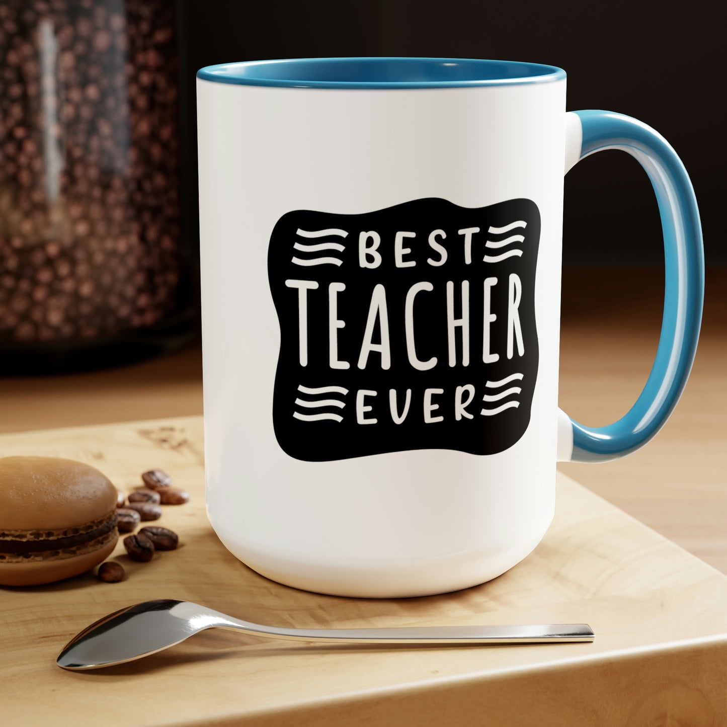 Best Teacher Ever (blck) - 15oz Coffee Mug, Favorite Teacher, Best Teacher, Gift for Teachers Week, Pink Mug for Teacher