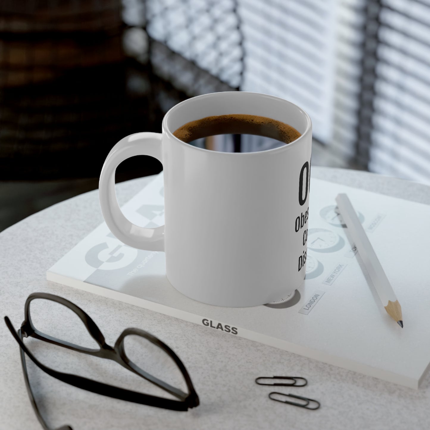 OCD Obsessive Coffee Disorder - 20oz Jumbo Mug - Inspirational Coffee Mug, Funny Coffee Mug, Mugs With Sayings, Gift for Women and Men, Gift for Her, Humorous Coffee Mug