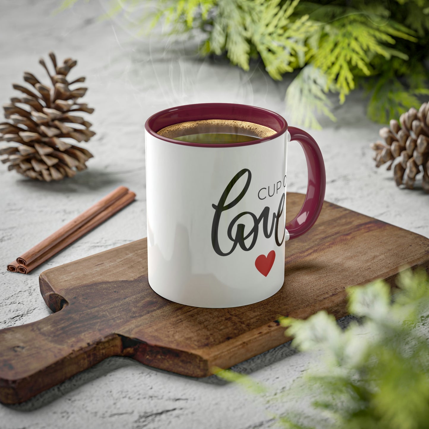 Cup of Love -11oz Coffee Mug - Gift for Mom, Pink Coffee Mug, Mug with Love, Gift for Wife, Mug for Girlfriend, Love You Mug