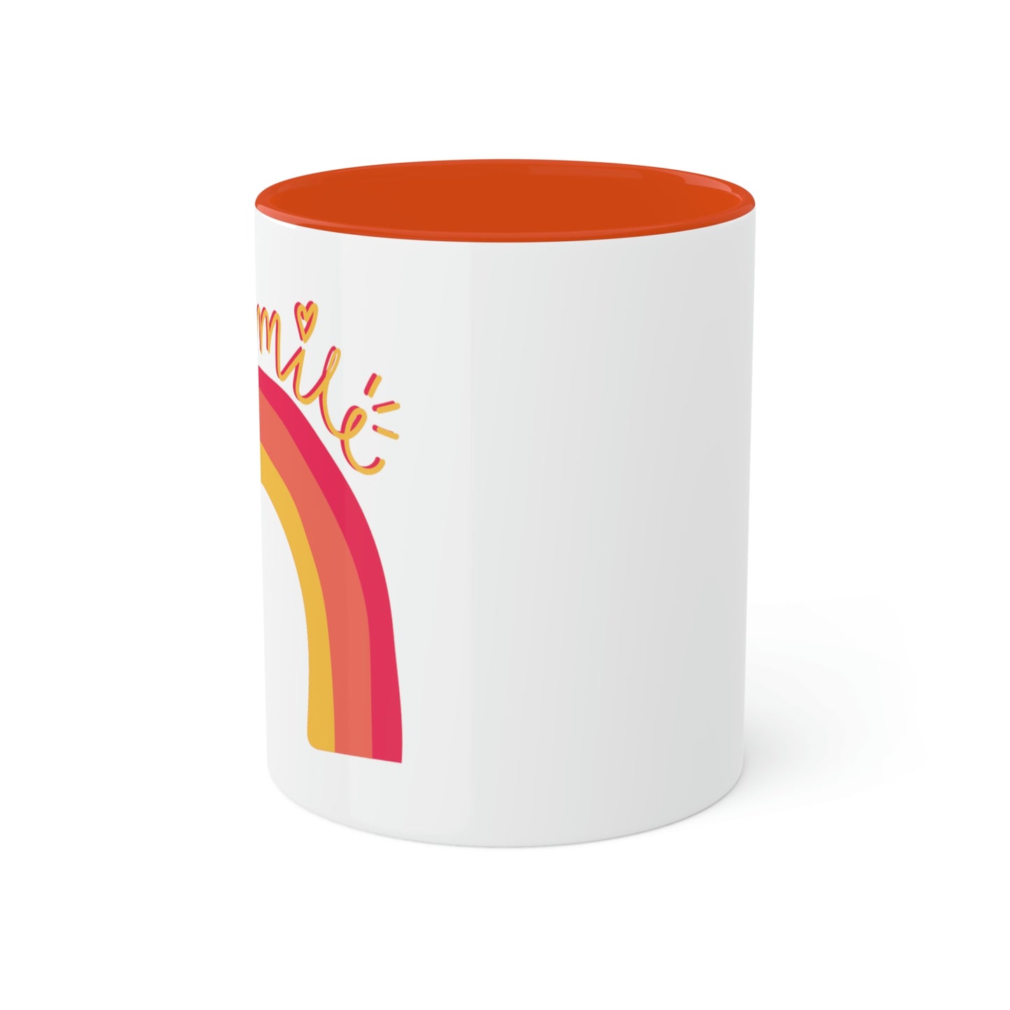 Smile - 11oz Coffee Mug, Novelty Mug, Gift for your Girlfriends, Good Vibes Gift, Sunshine Rainbow Coffee Cup