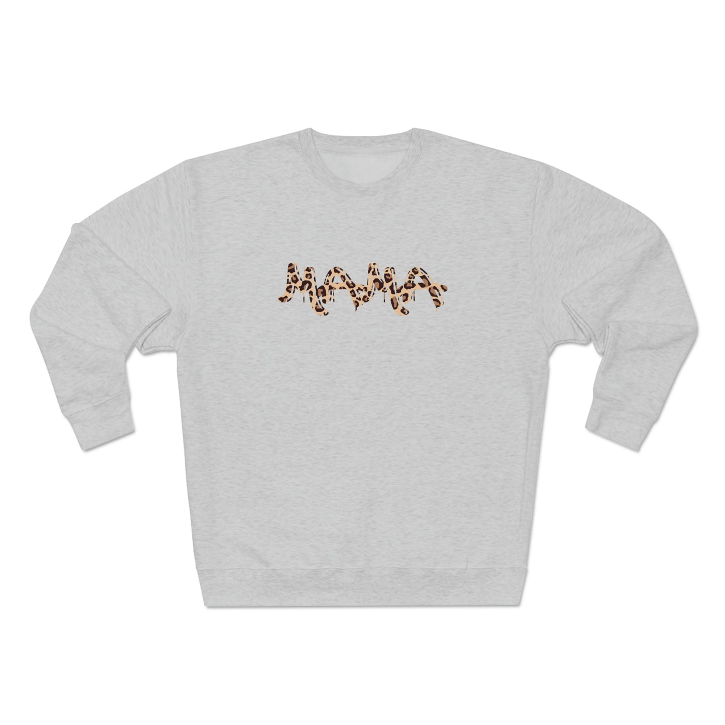 Mama (leopard) - Premium Crewneck Sweatshirt - Gift for Mama, Mother's Day gift, Gift for leopard Lover Mom, Mama Sweatshirt