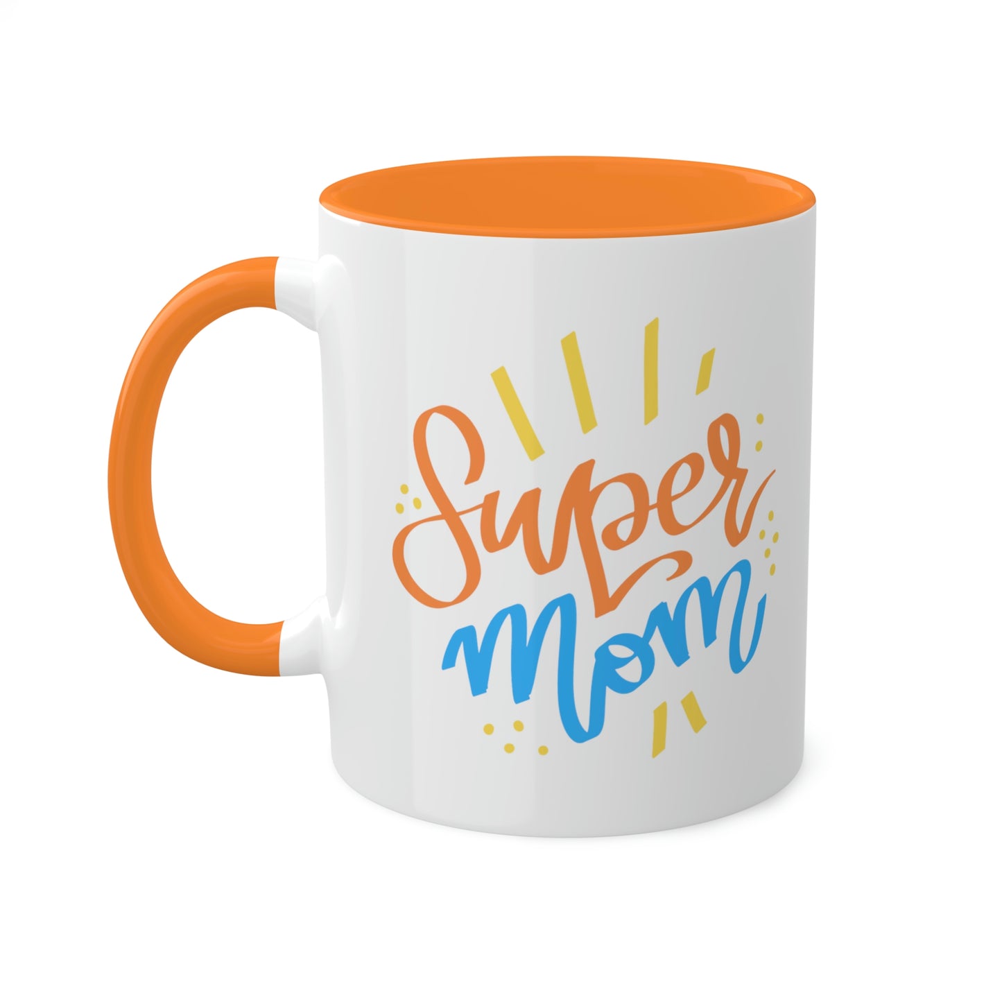 Super Mom (yellow) -11oz Coffee Mug - Mug for Mom, Mug for Coffee Lover, Mug for Best Mom, Gift for Super Mom, Gift for Wife