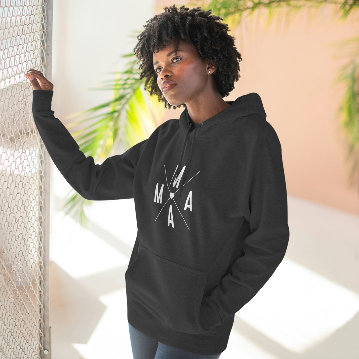 Mama (x) - Unisex Premium Pullover Hoodie - Mother's Day Gift, Novelty Hoodie for Mom, Gift for Mama
