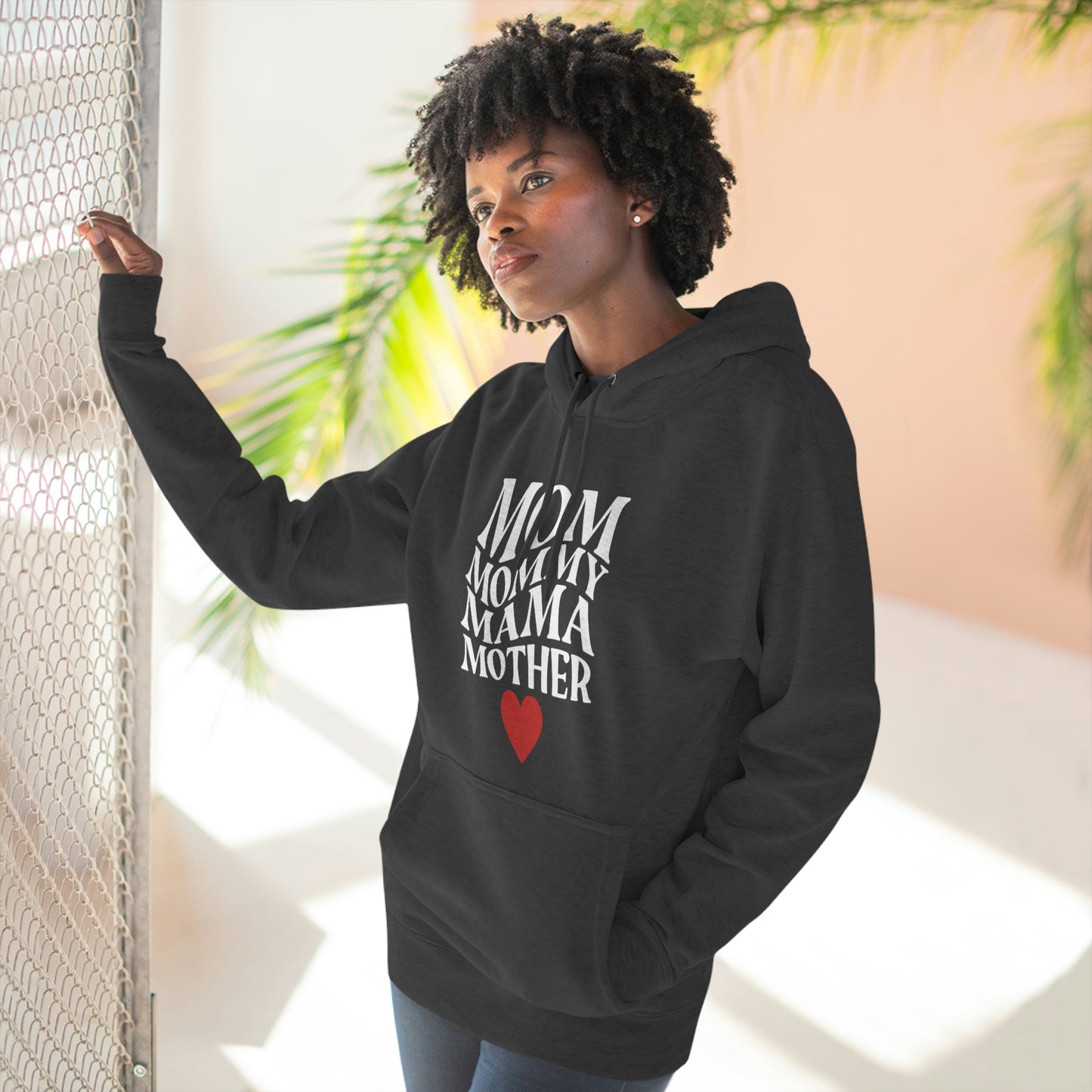 Mom, Mommy, Mama Mother (black) - Unisex Premium Pullover Hoodie - Mother's Day Gift, Novelty Hoodie for Mom