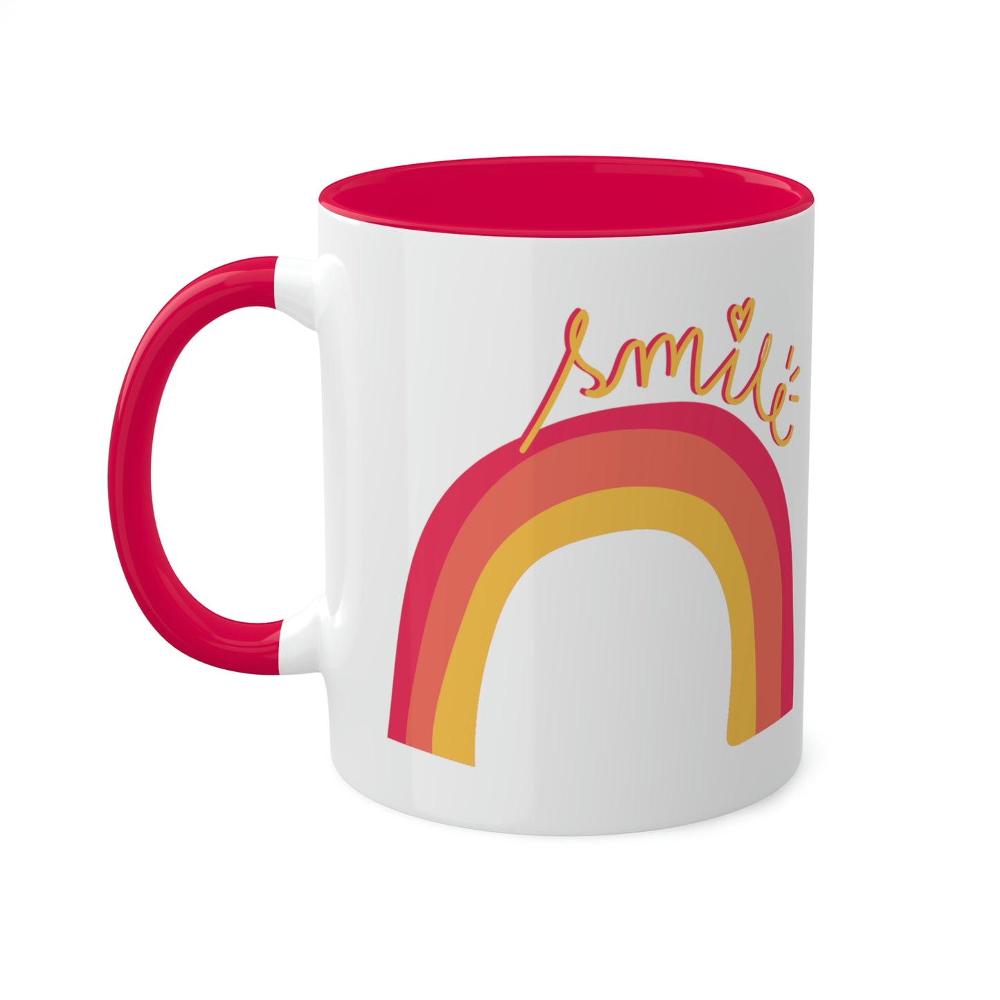 Smile - 11oz Coffee Mug, Novelty Mug, Gift for your Girlfriends, Good Vibes Gift, Sunshine Rainbow Coffee Cup