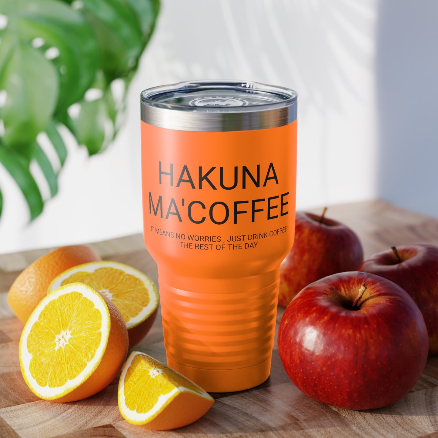 Hakuna Ma'coffee - XL Shatterproof Travel Tumbler, 30oz - Engraved Tumbler, Funny Mug Gift, Funny Travel Mug, Funny Tumbler Gift, Gift for Friends, Adult Tumbler Gift