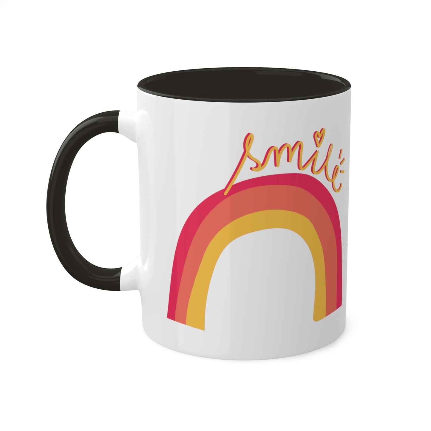 Smile - 11oz Coffee Mug, Novelty Mug, Gift for your Girlfriends, Good Vibes Gift, Sunshine Rainbow Coffee Cup