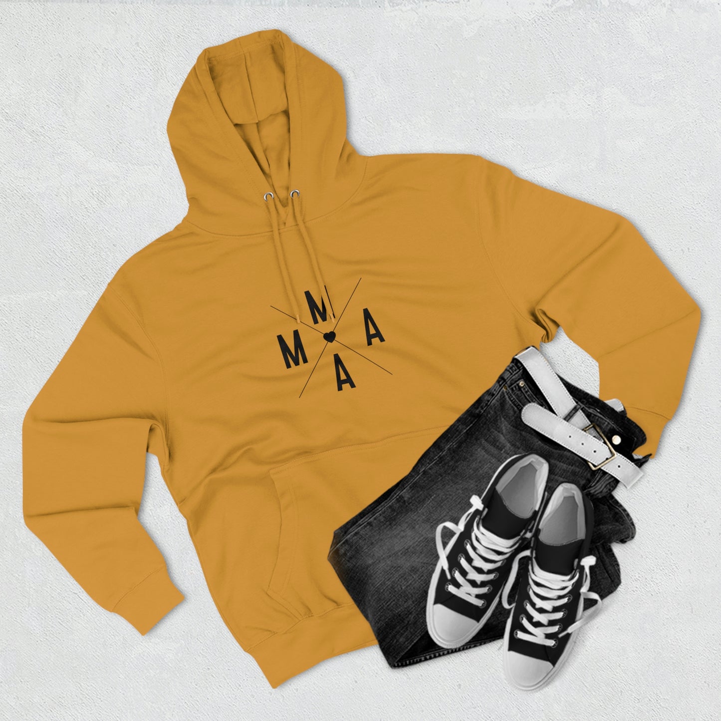 Mama (x) - Unisex Premium Pullover Hoodie - blck - Mother's Day Gift, Novelty Hoodie for Mom, Gift for Mama, Sweatshirt for Mama